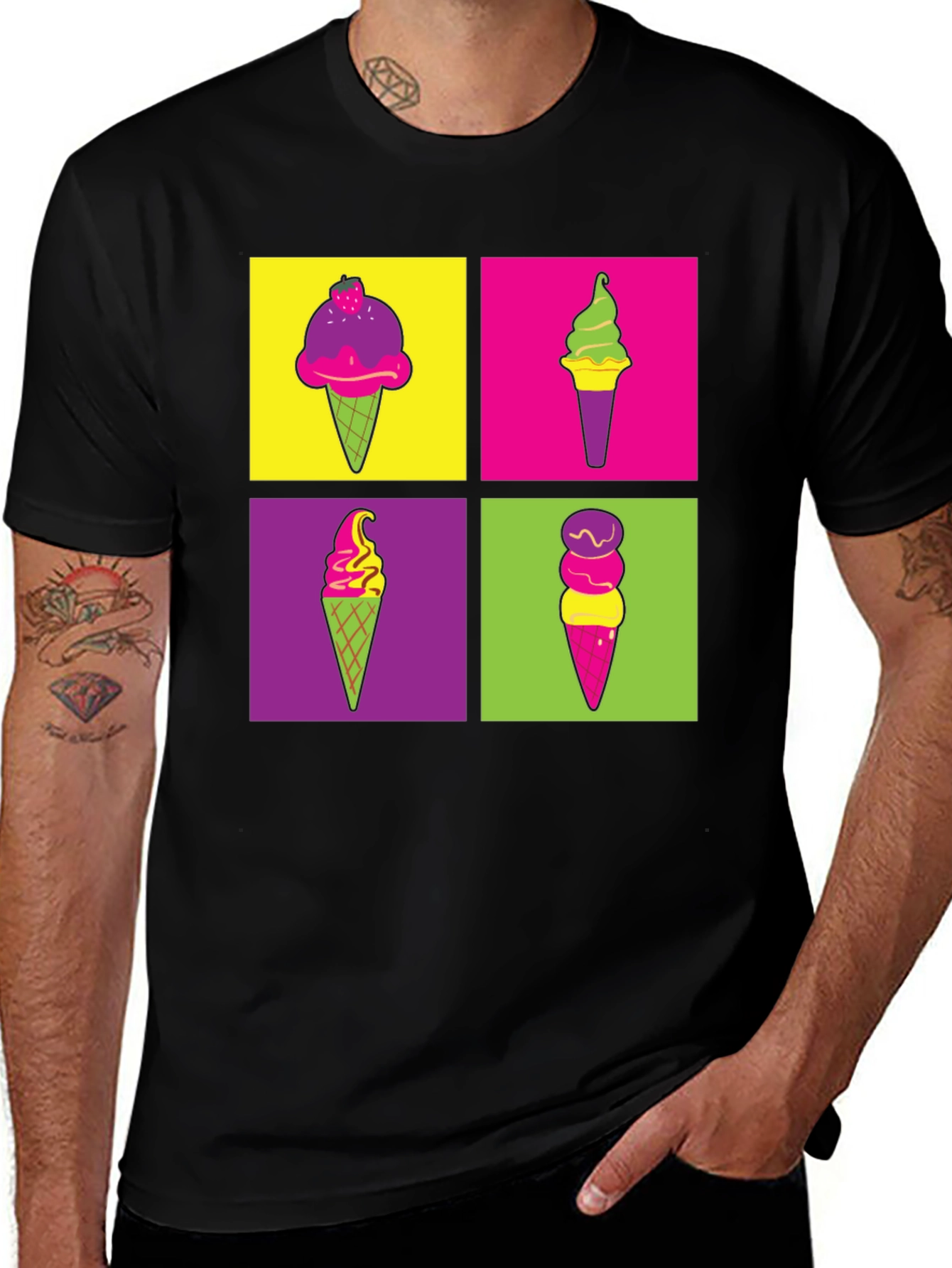 Ice Cream Pop Art T-Shirt