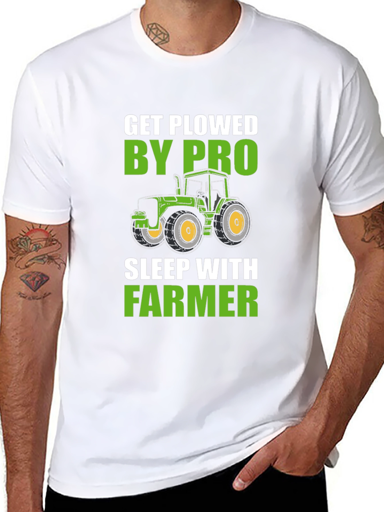 Get Plowed By Pro Farmer Novelty T-Shirt