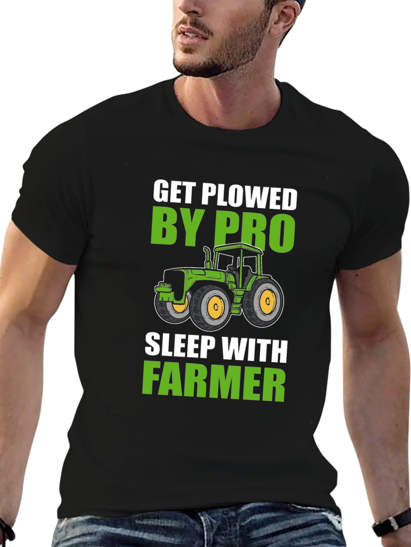 Get Plowed By Pro Farmer Novelty T-Shirt