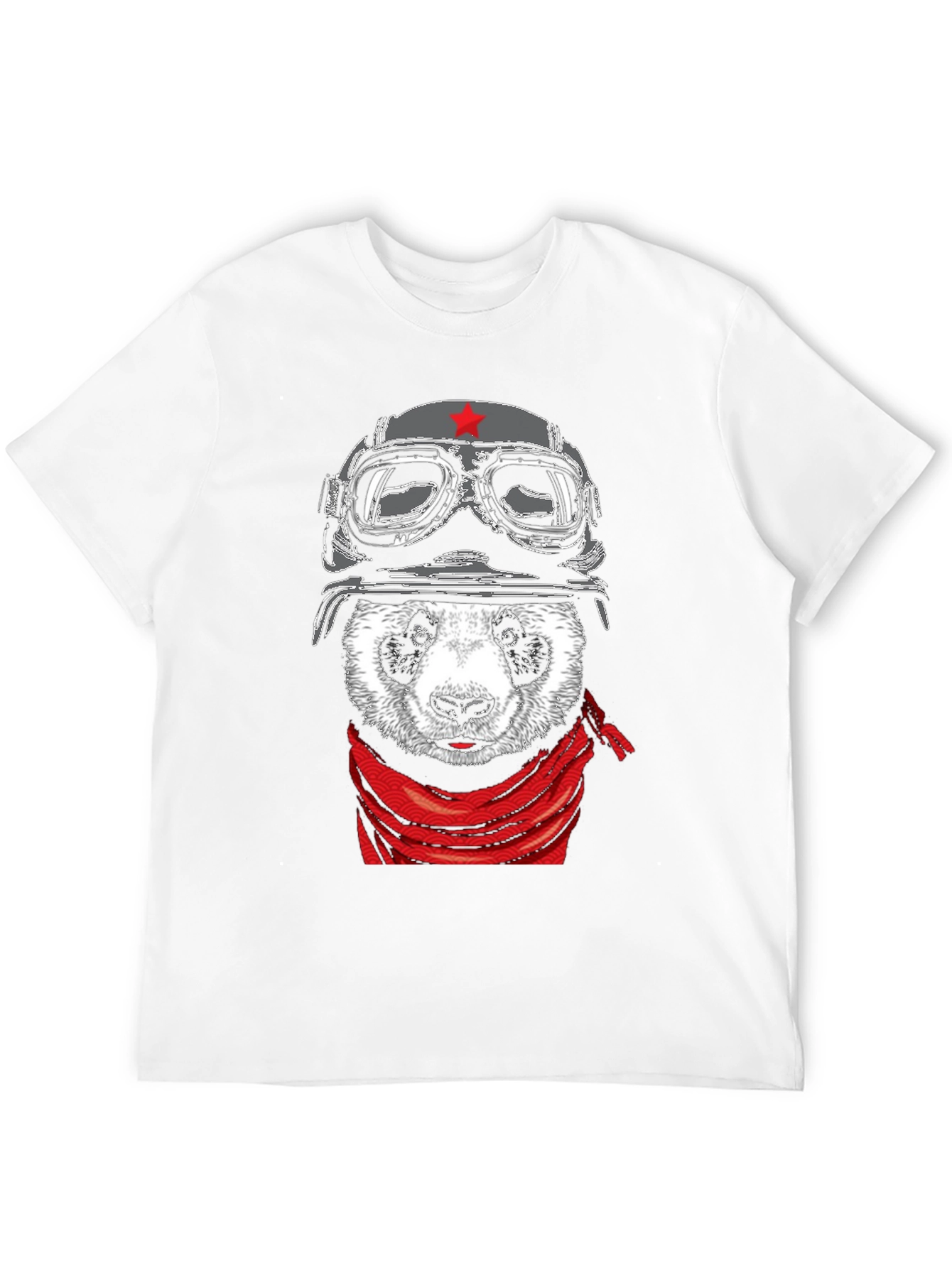 Panda Biker T-Shirt - Cool Panda Design
