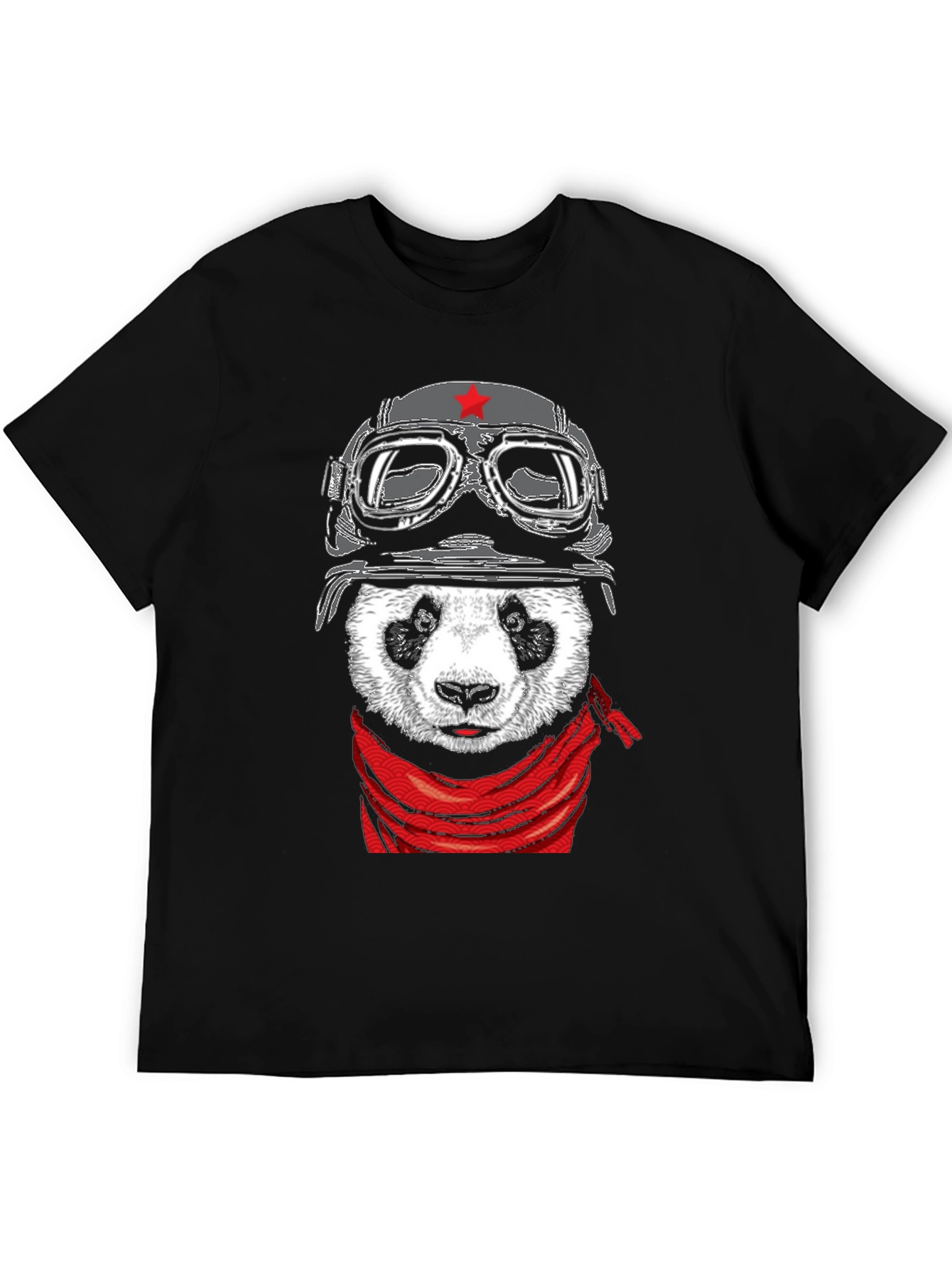 Panda Biker T-Shirt - Cool Panda Design