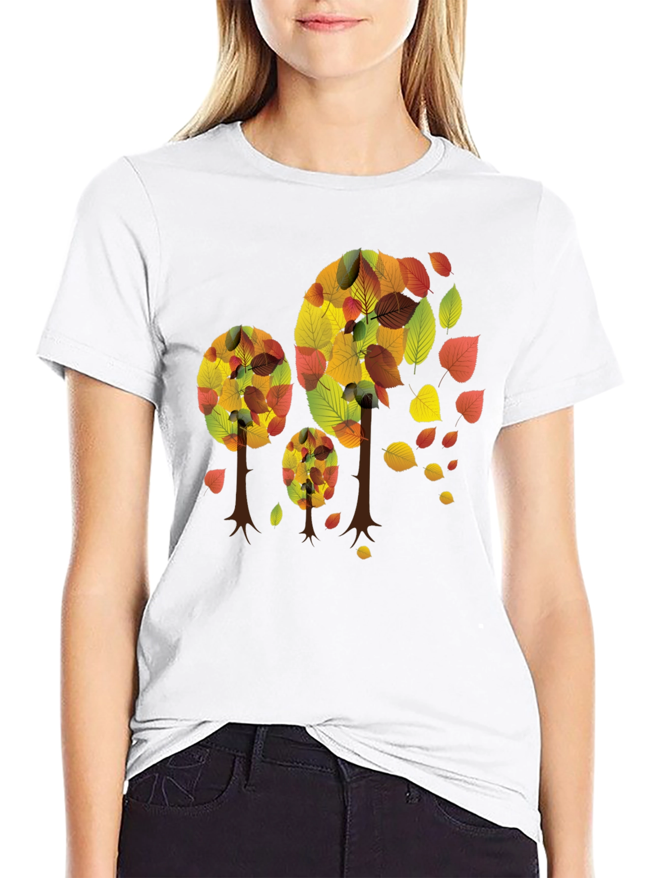 Autumn Trees Black T-Shirt