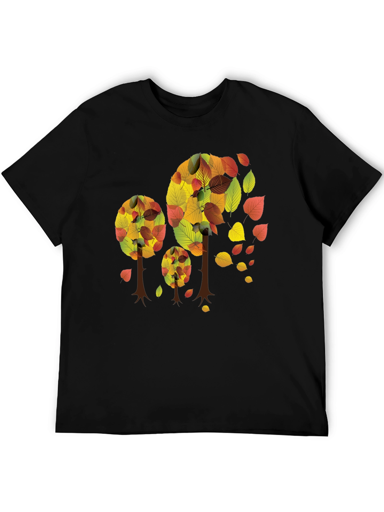 Autumn Trees Black T-Shirt