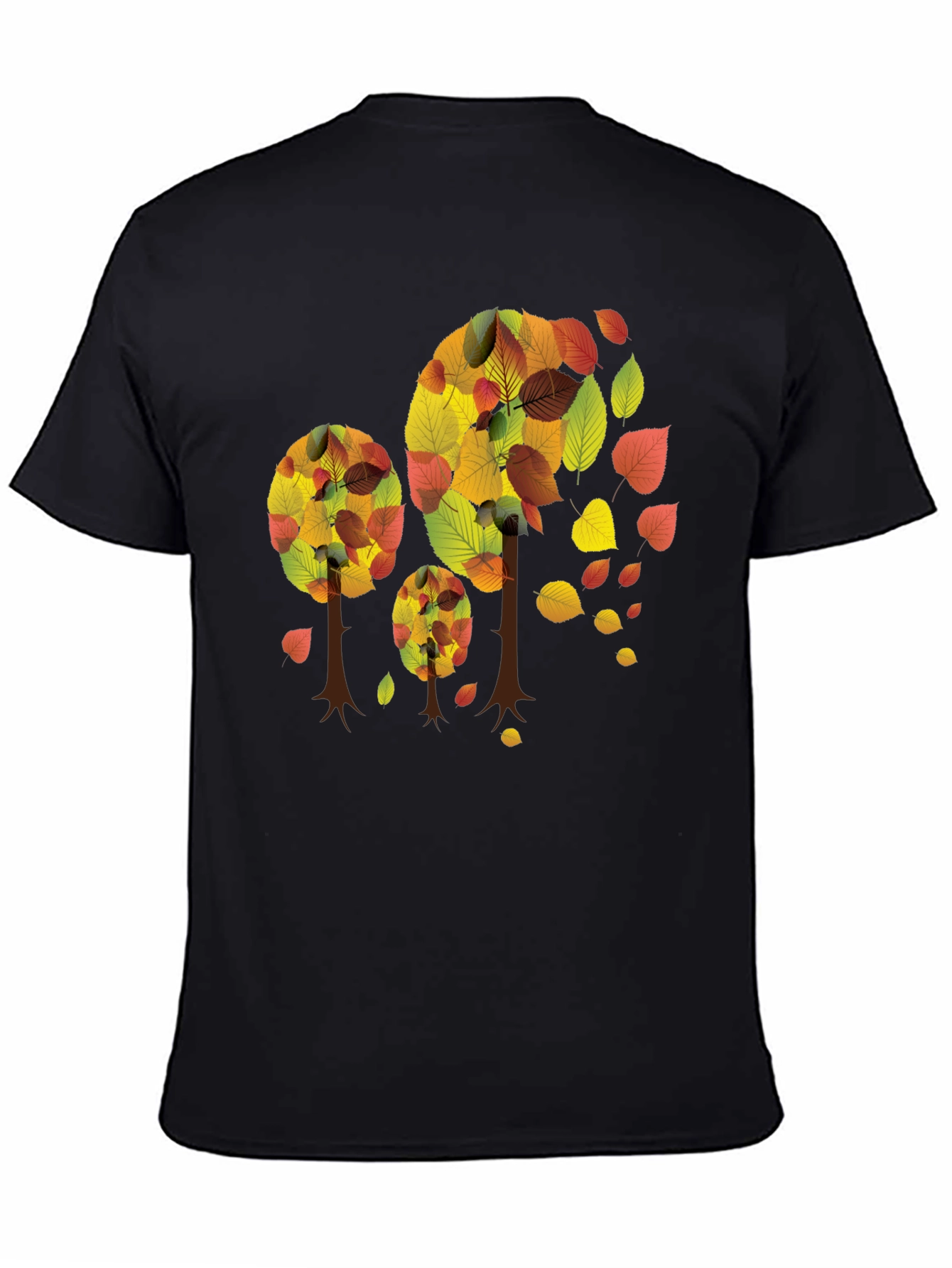 Autumn Trees Black T-Shirt