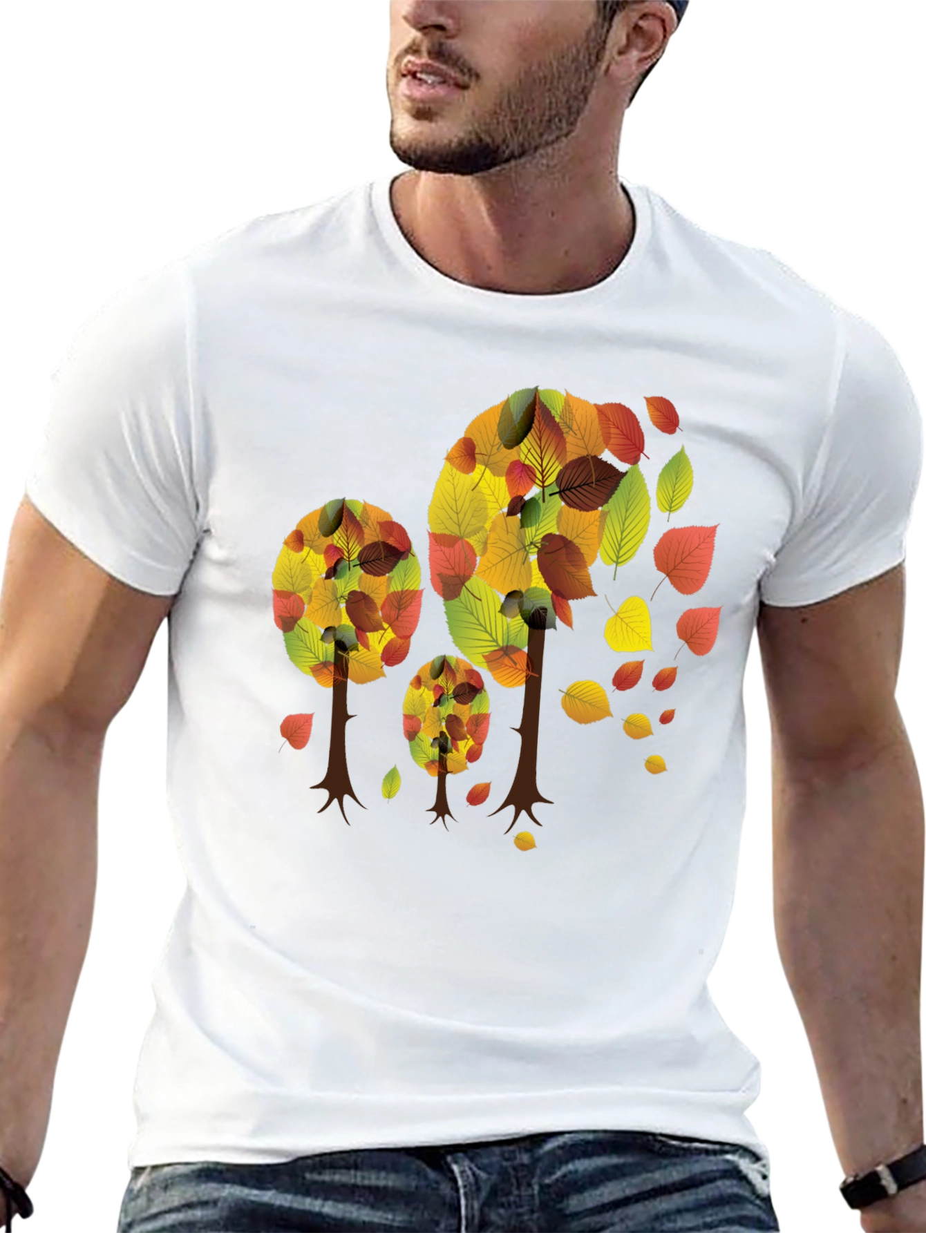 Autumn Trees Black T-Shirt