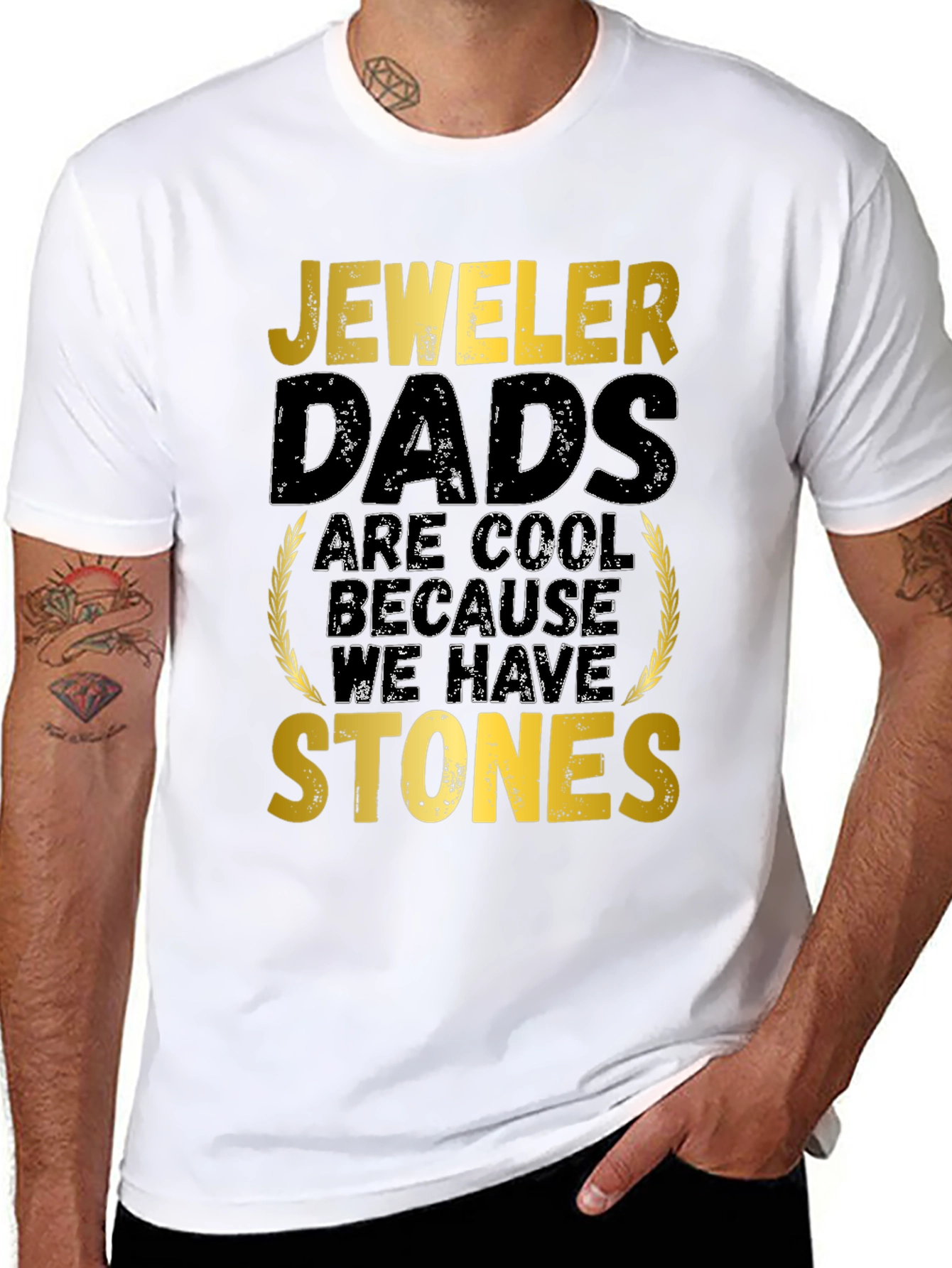 Jeweler Dad Graphic Tee - Cool Dads Have Stones!