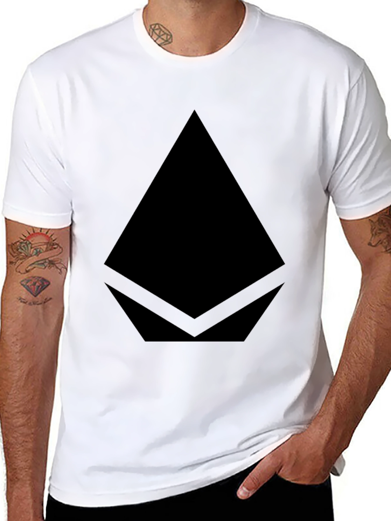 Ethereum Logo Black T-Shirt - Crypto Fashion