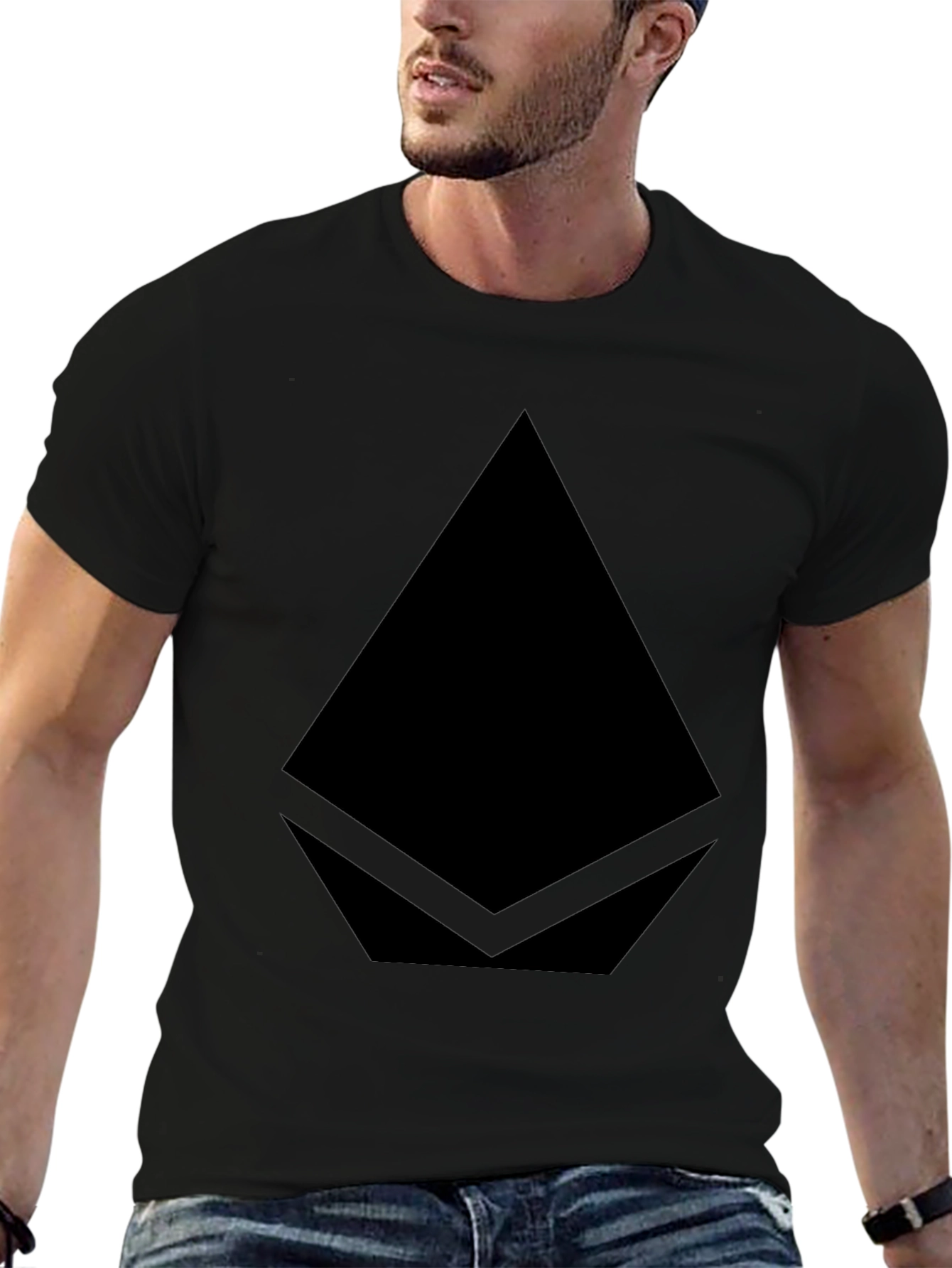Ethereum Logo Black T-Shirt - Crypto Fashion