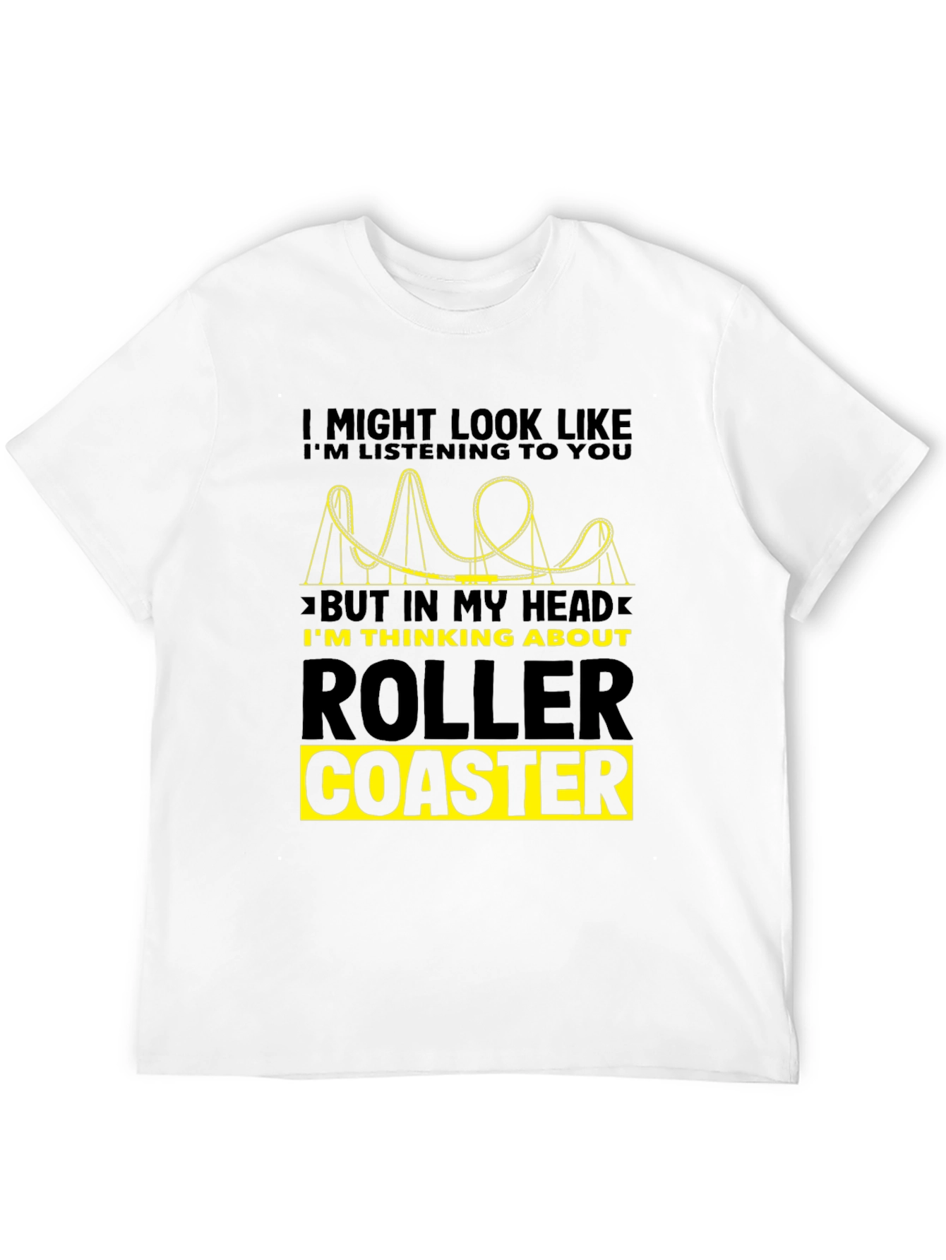 Roller Coaster Obsession T-Shirt - Black Graphic Tee