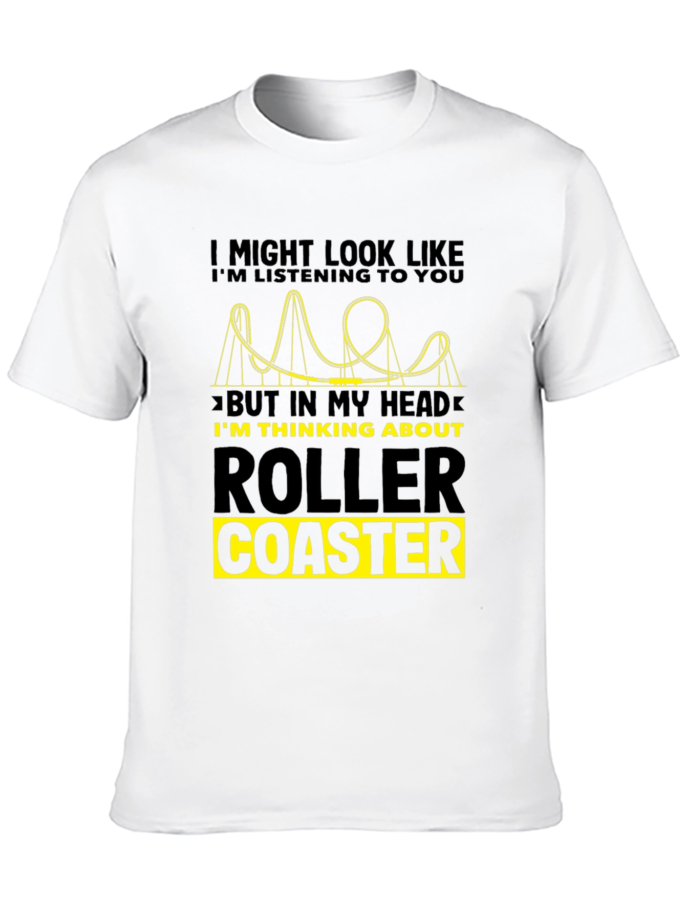 Roller Coaster Obsession T-Shirt - Black Graphic Tee