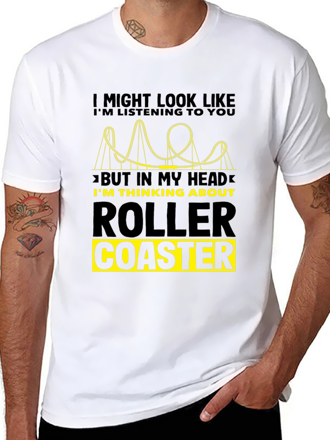 Roller Coaster Obsession T-Shirt - Black Graphic Tee