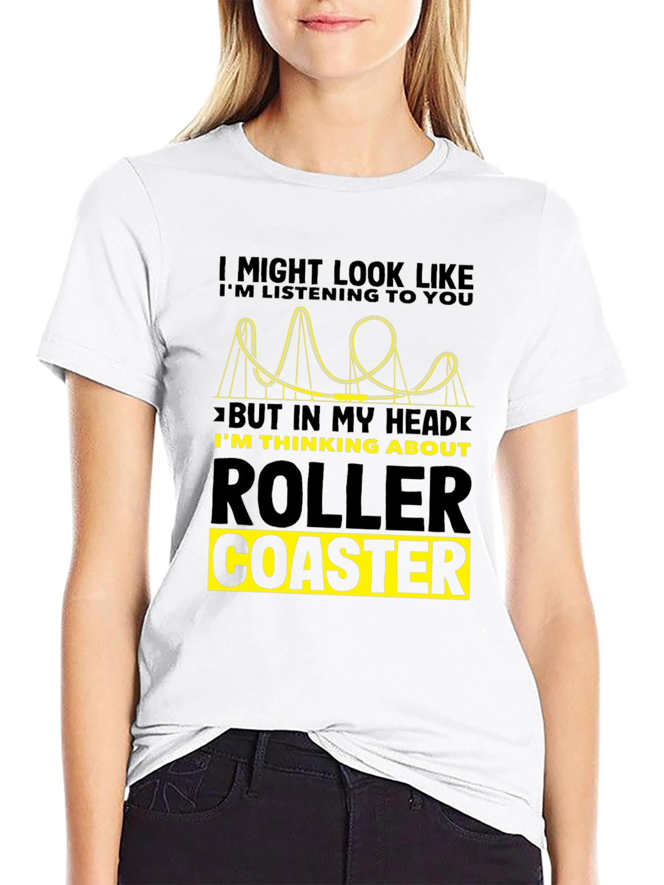 Roller Coaster Obsession T-Shirt - Black Graphic Tee