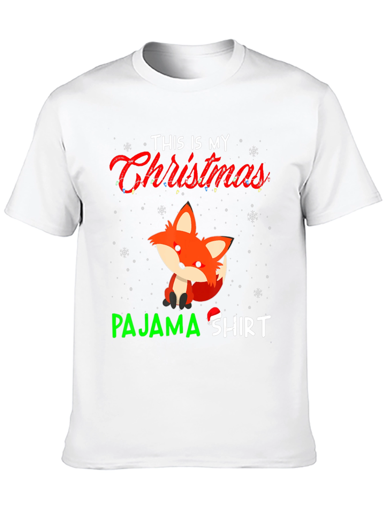 Christmas Fox Pajama T-Shirt