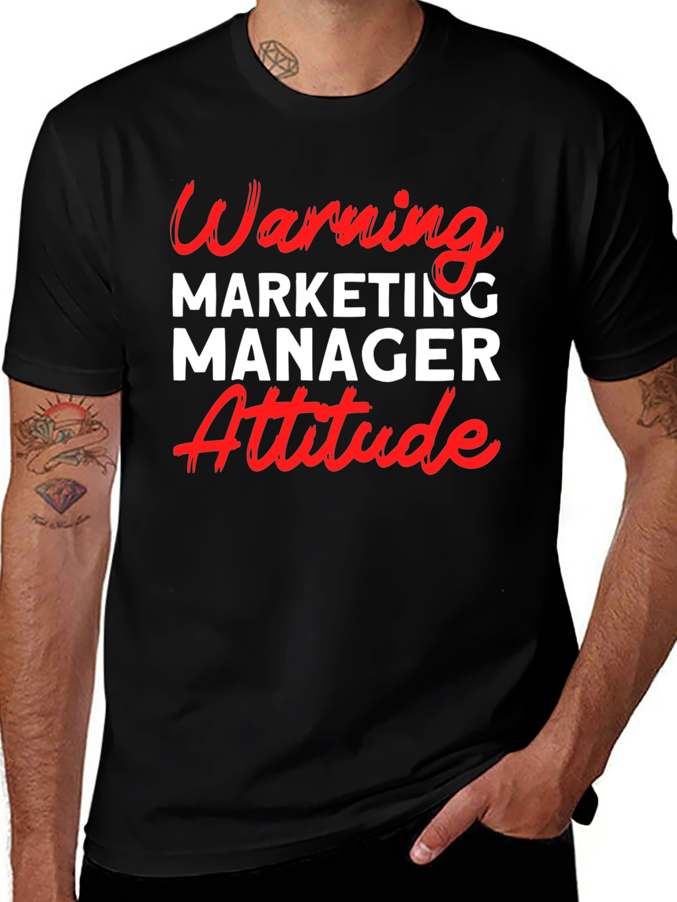 Warning Marketing Manager Attitude T-Shirt