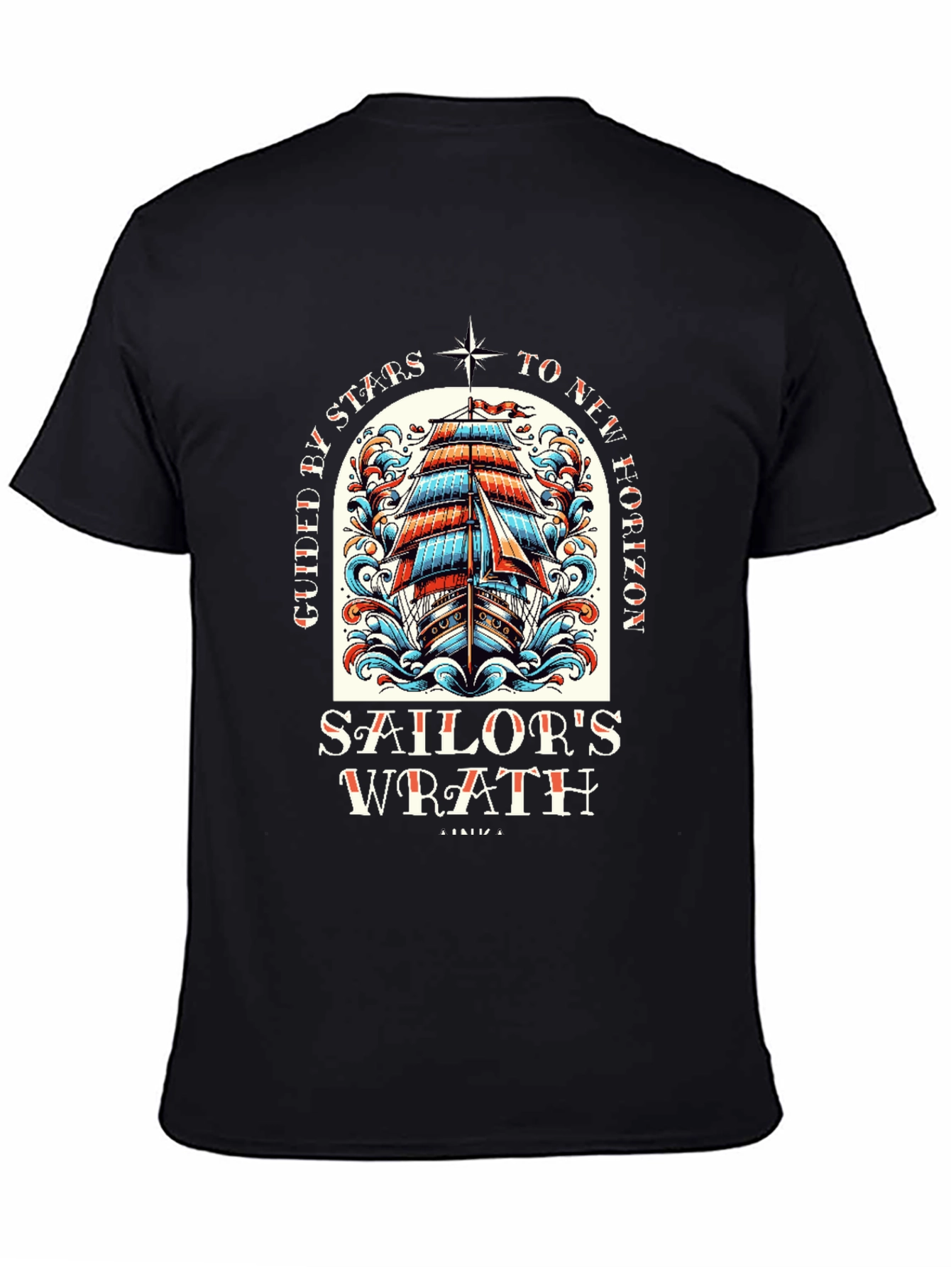 Sailors Wrath Graphic T-Shirt - Nautical Style