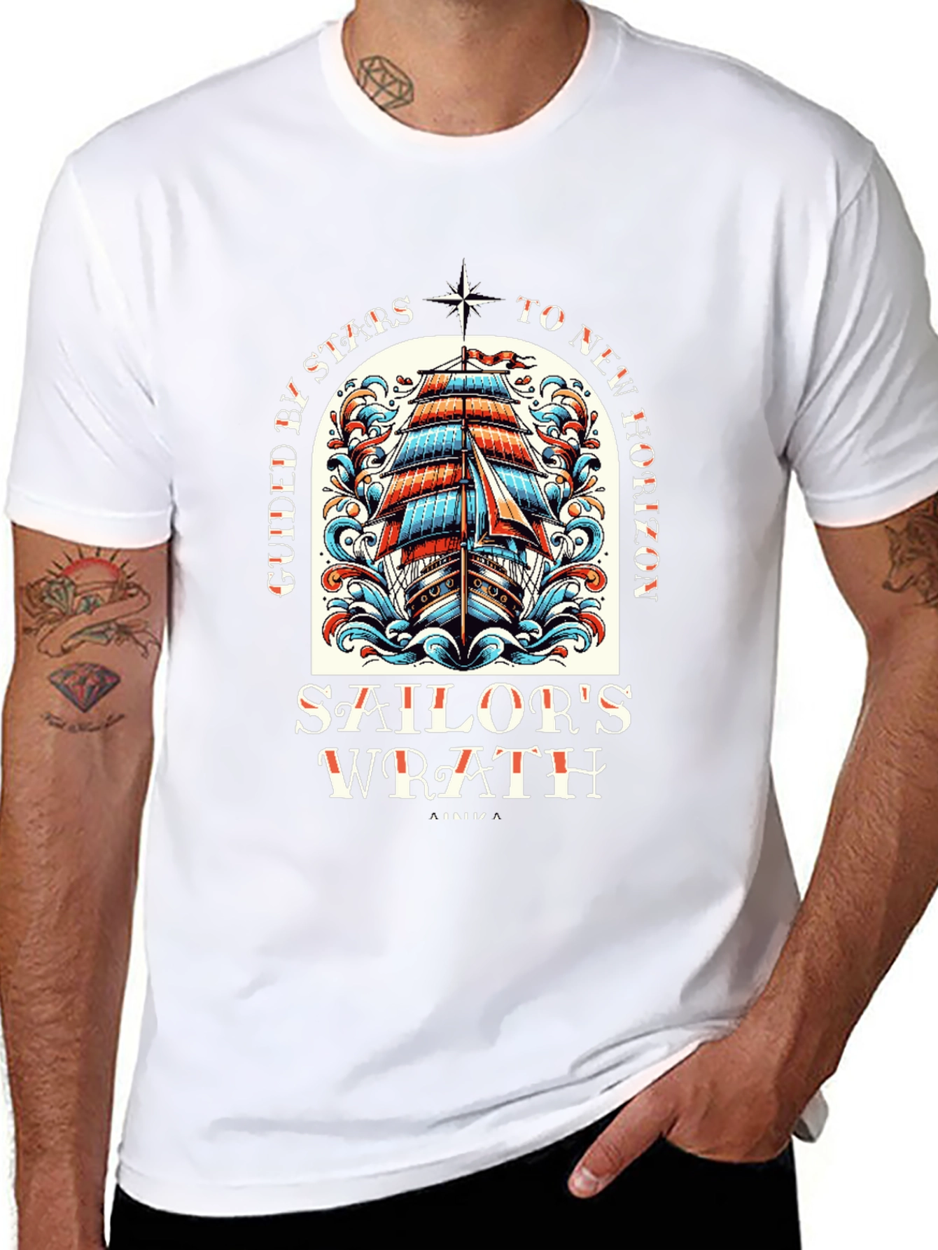 Sailors Wrath Graphic T-Shirt - Nautical Style