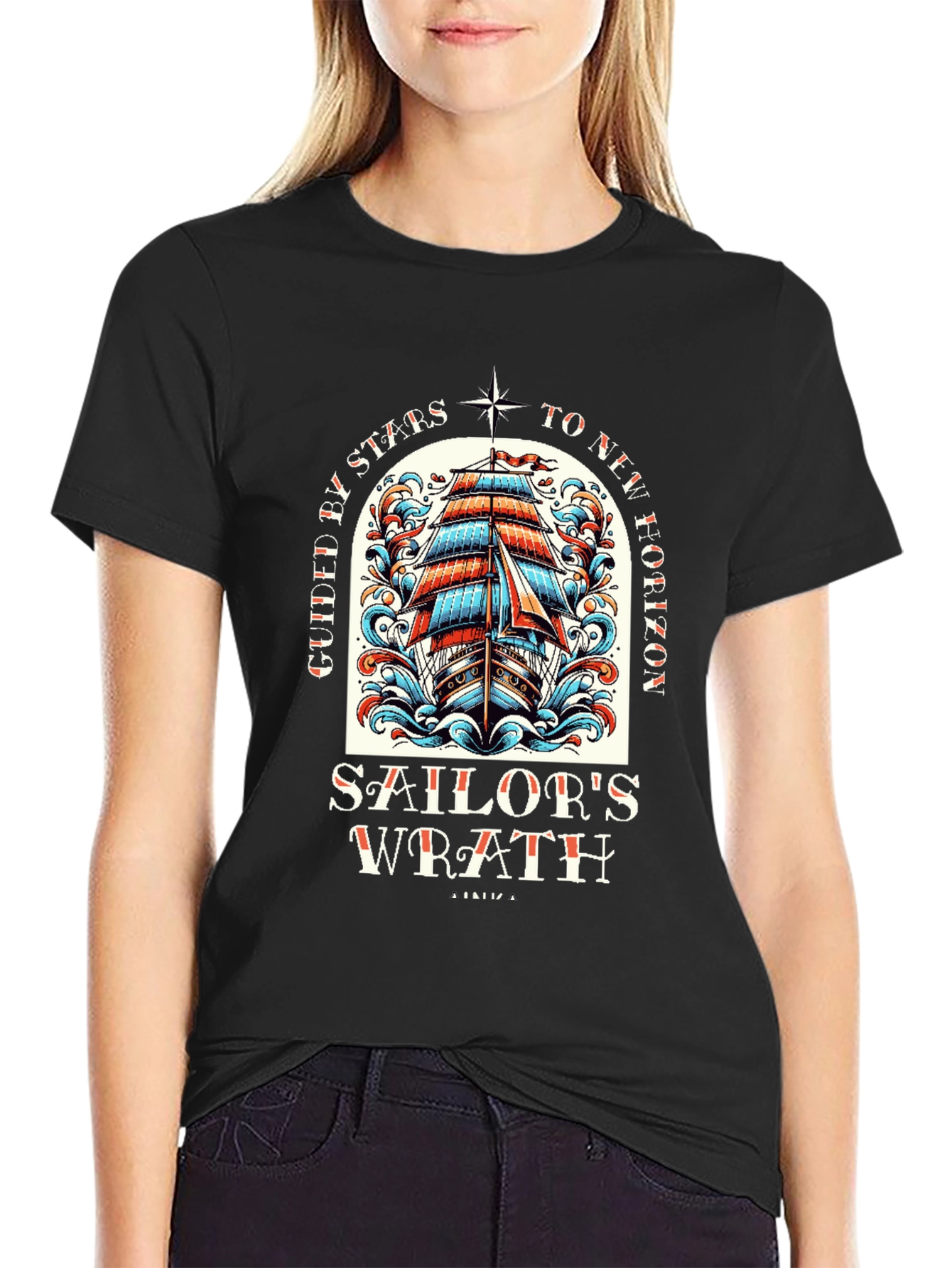Sailors Wrath Graphic T-Shirt - Nautical Style
