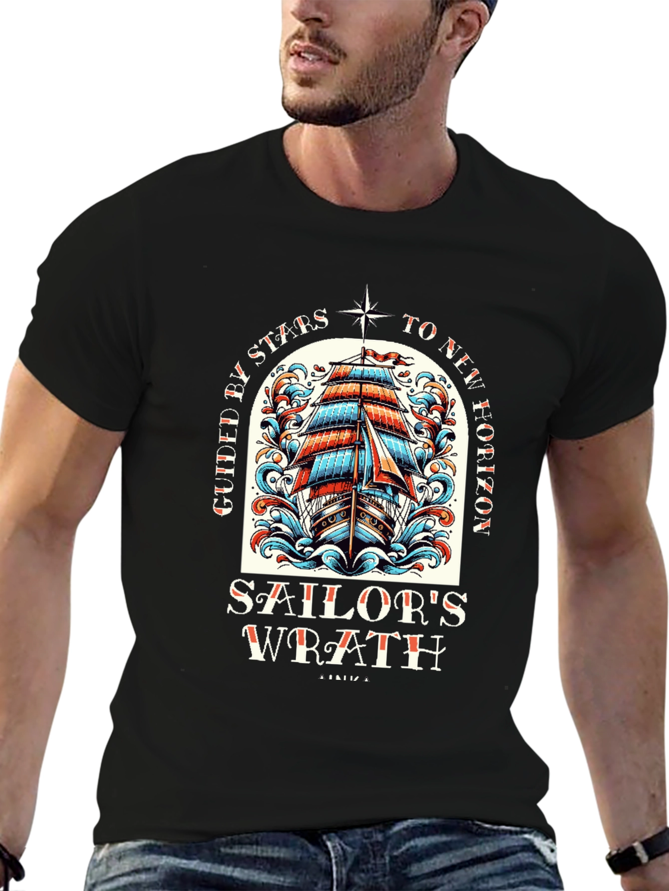 Sailors Wrath Graphic T-Shirt - Nautical Style