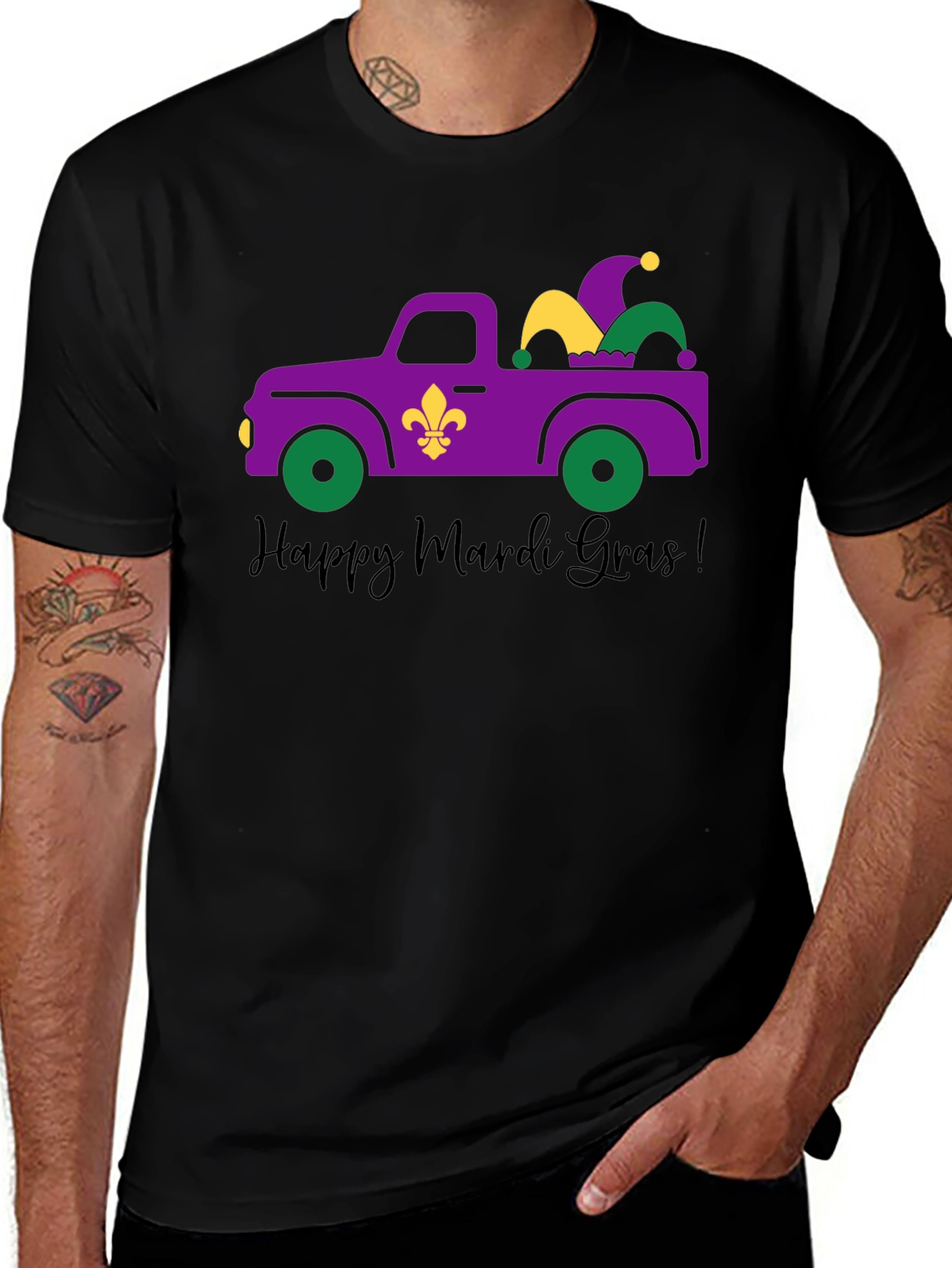 Mardi Gras Truck T-Shirt - Happy Mardi Gras
