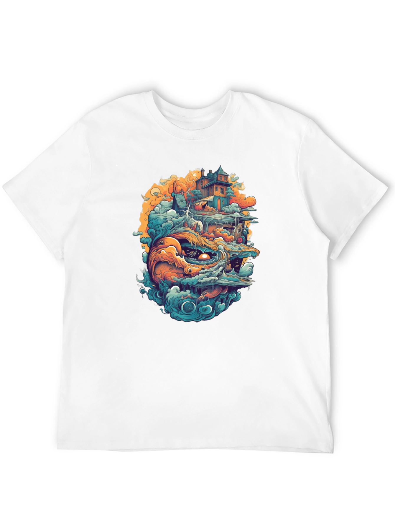 Fantasy Island Graphic Tee - Black Crewneck Shirt