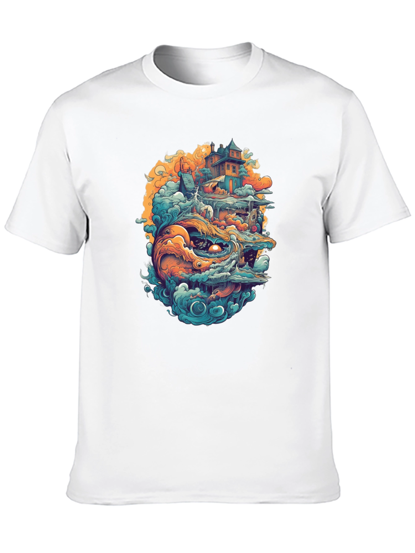 Fantasy Island Graphic Tee - Black Crewneck Shirt