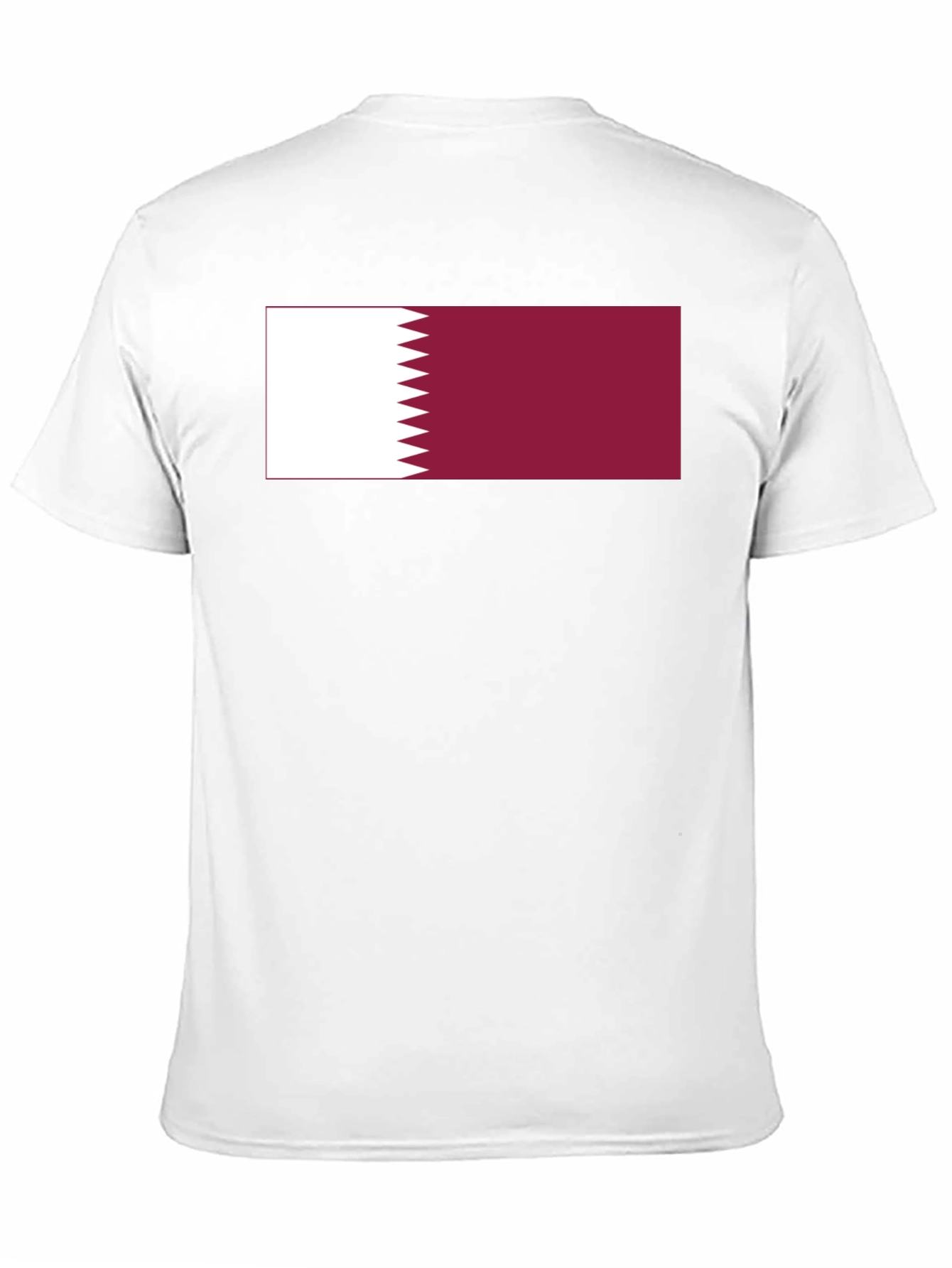 Qatar Flag T-Shirt - Black Crew Neck Tee