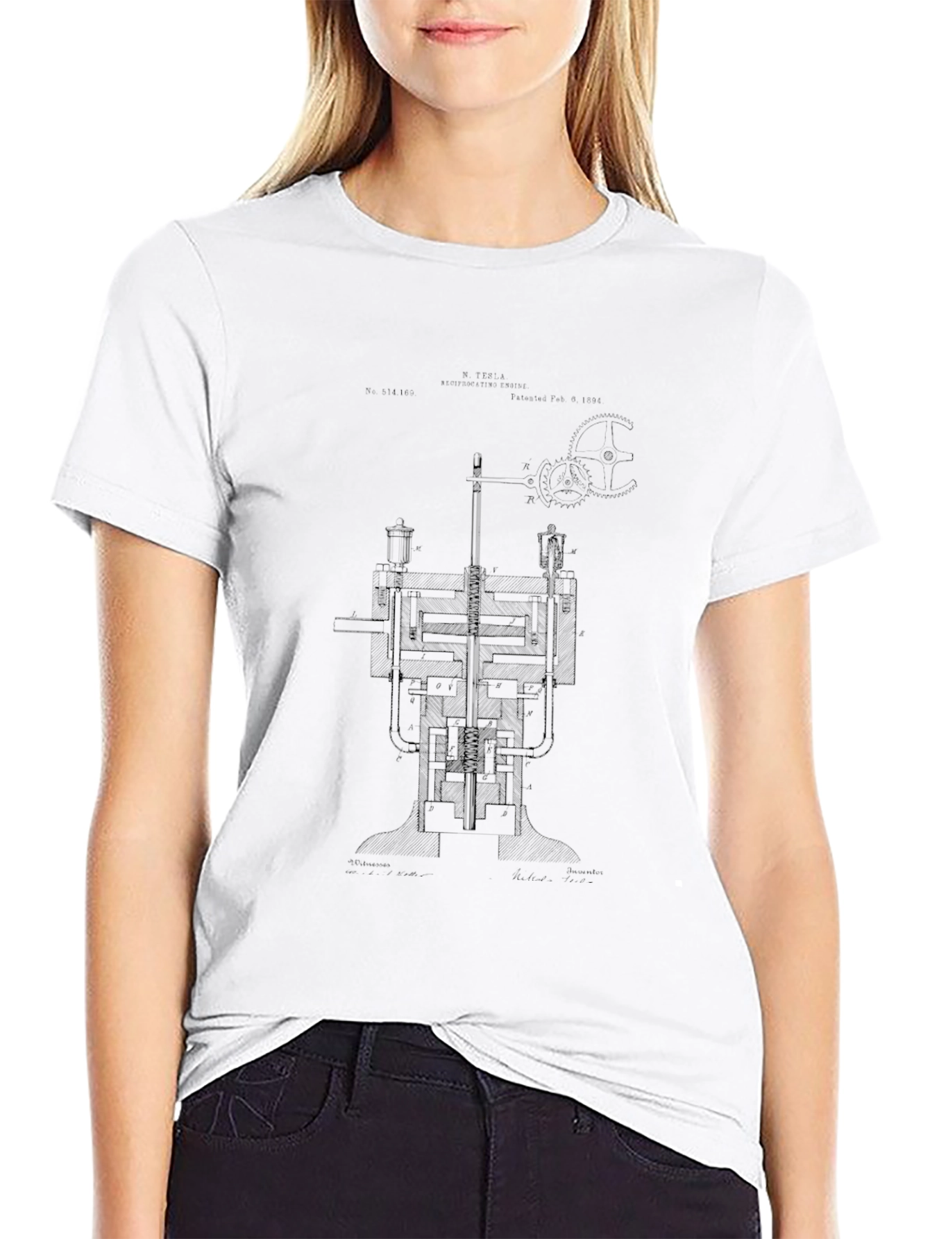 Blueprint Graphic Black T-Shirt