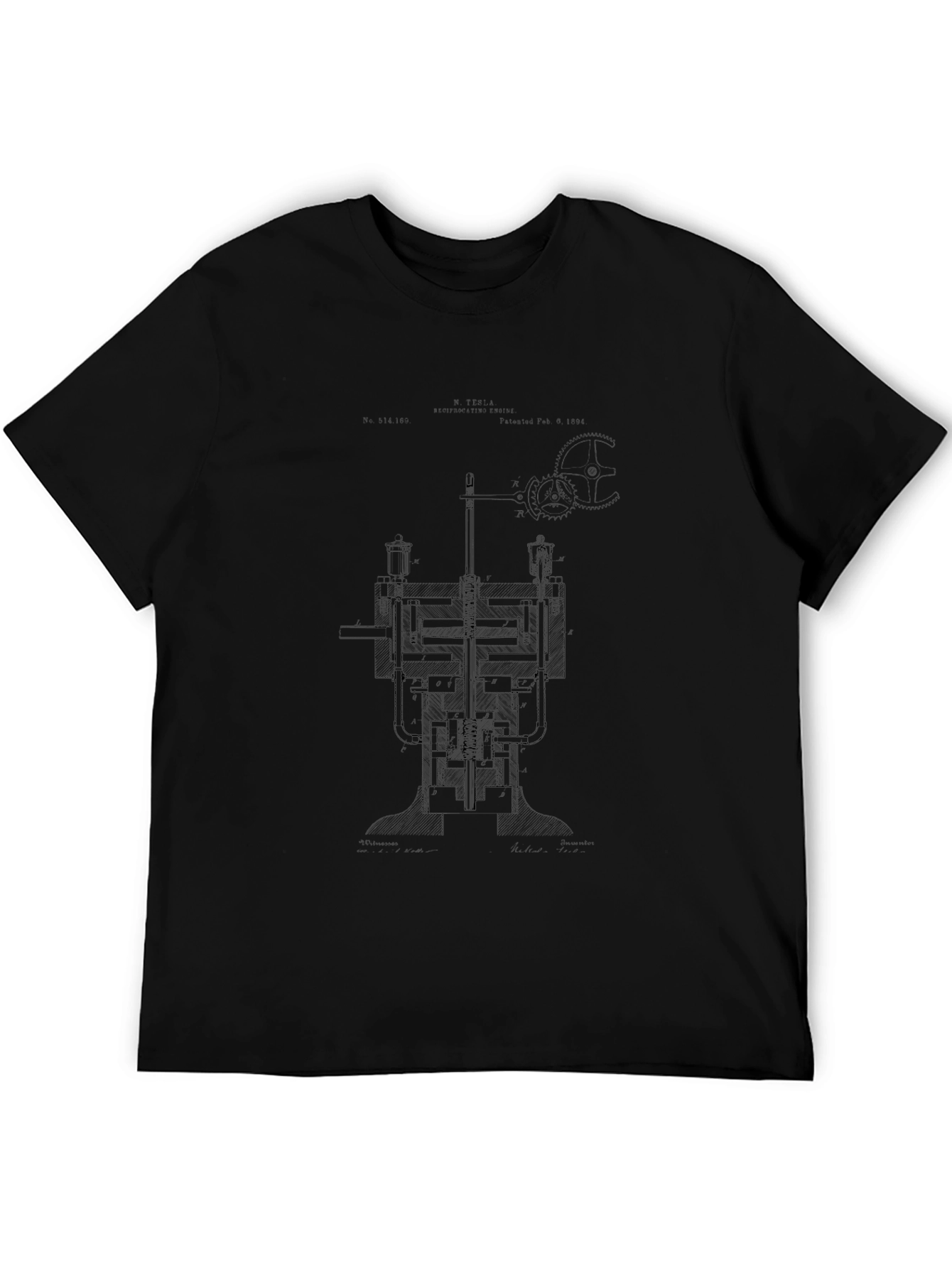 Blueprint Graphic Black T-Shirt