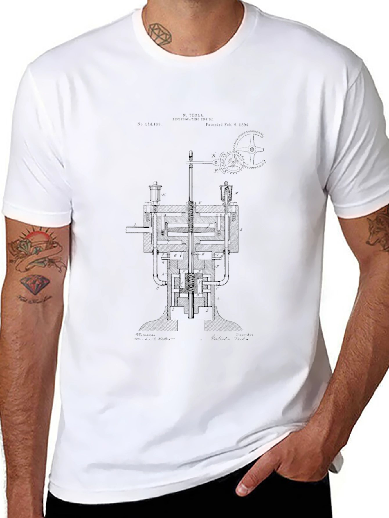 Blueprint Graphic Black T-Shirt