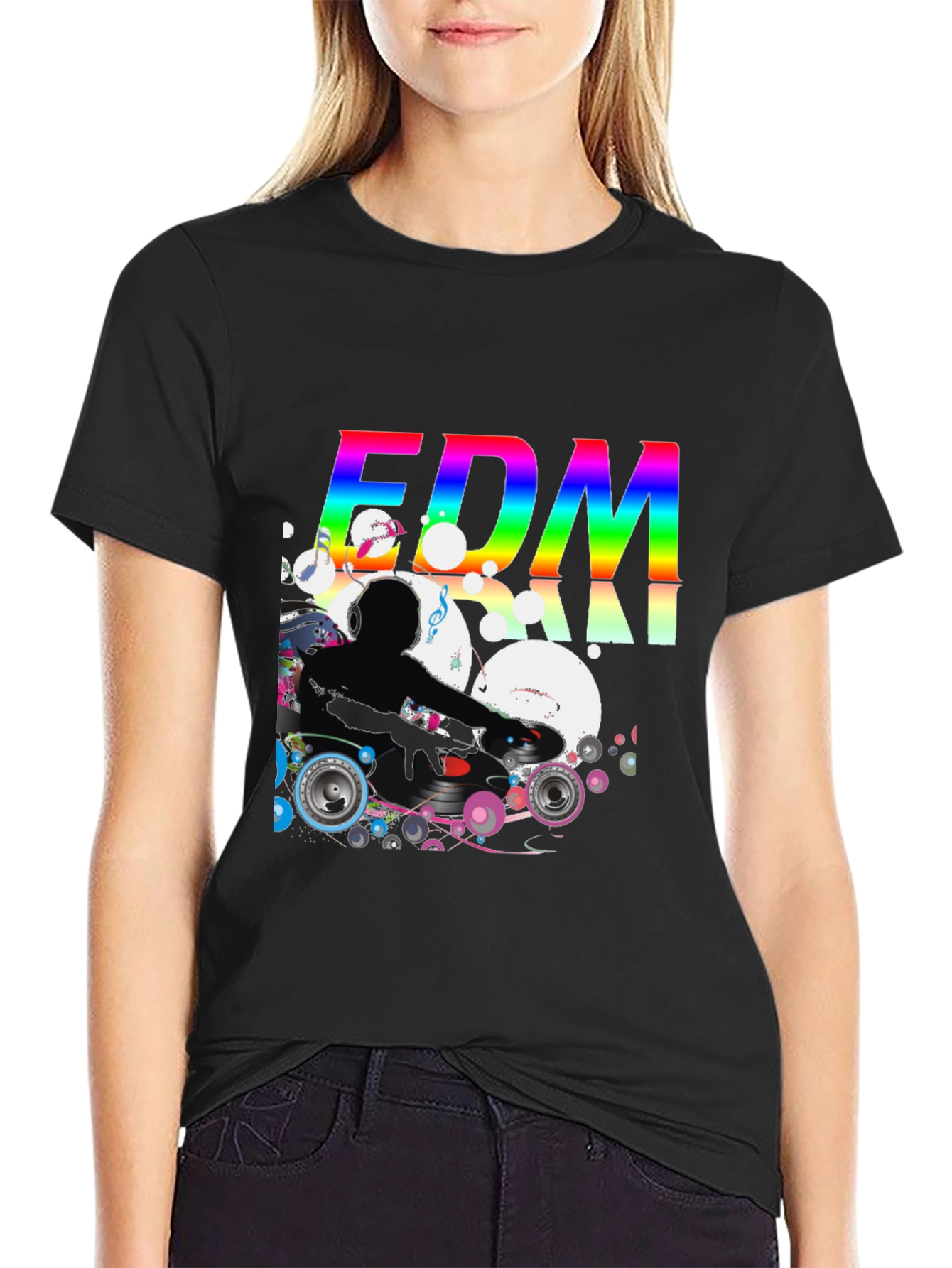 EDM DJ Graphic Black T-Shirt