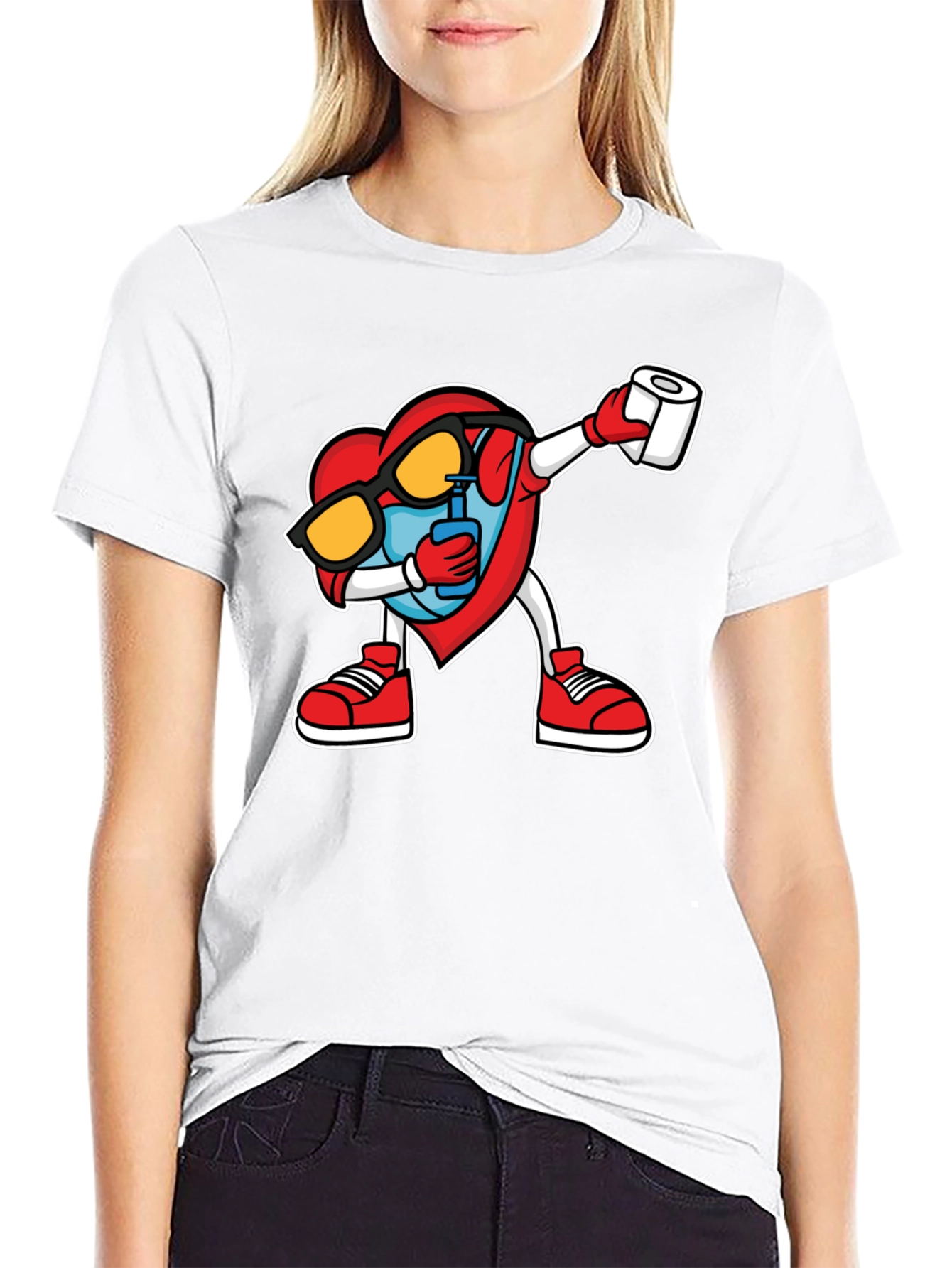 Heart Dabbing T-Shirt - Novelty Graphic Tee