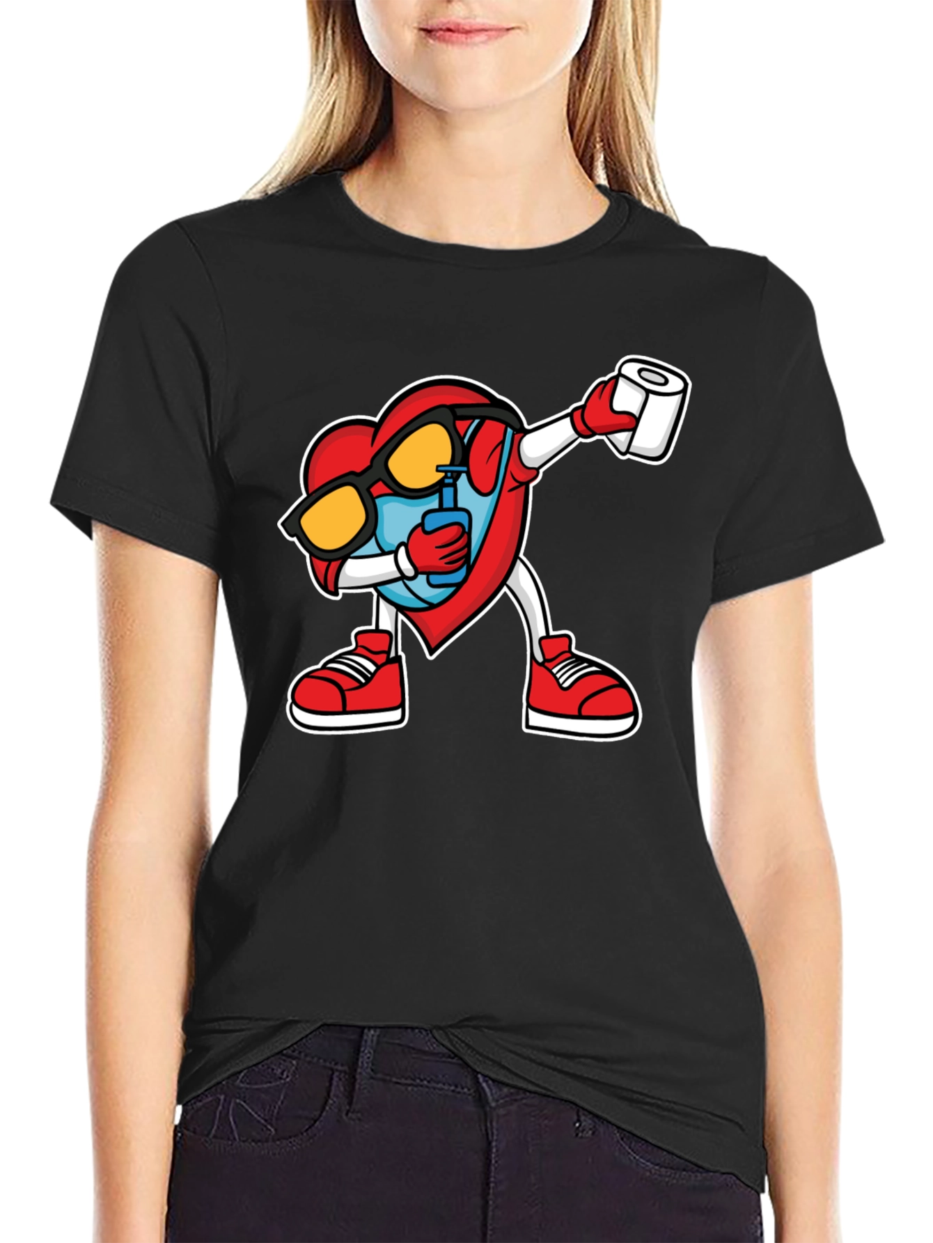 Heart Dabbing T-Shirt - Novelty Graphic Tee
