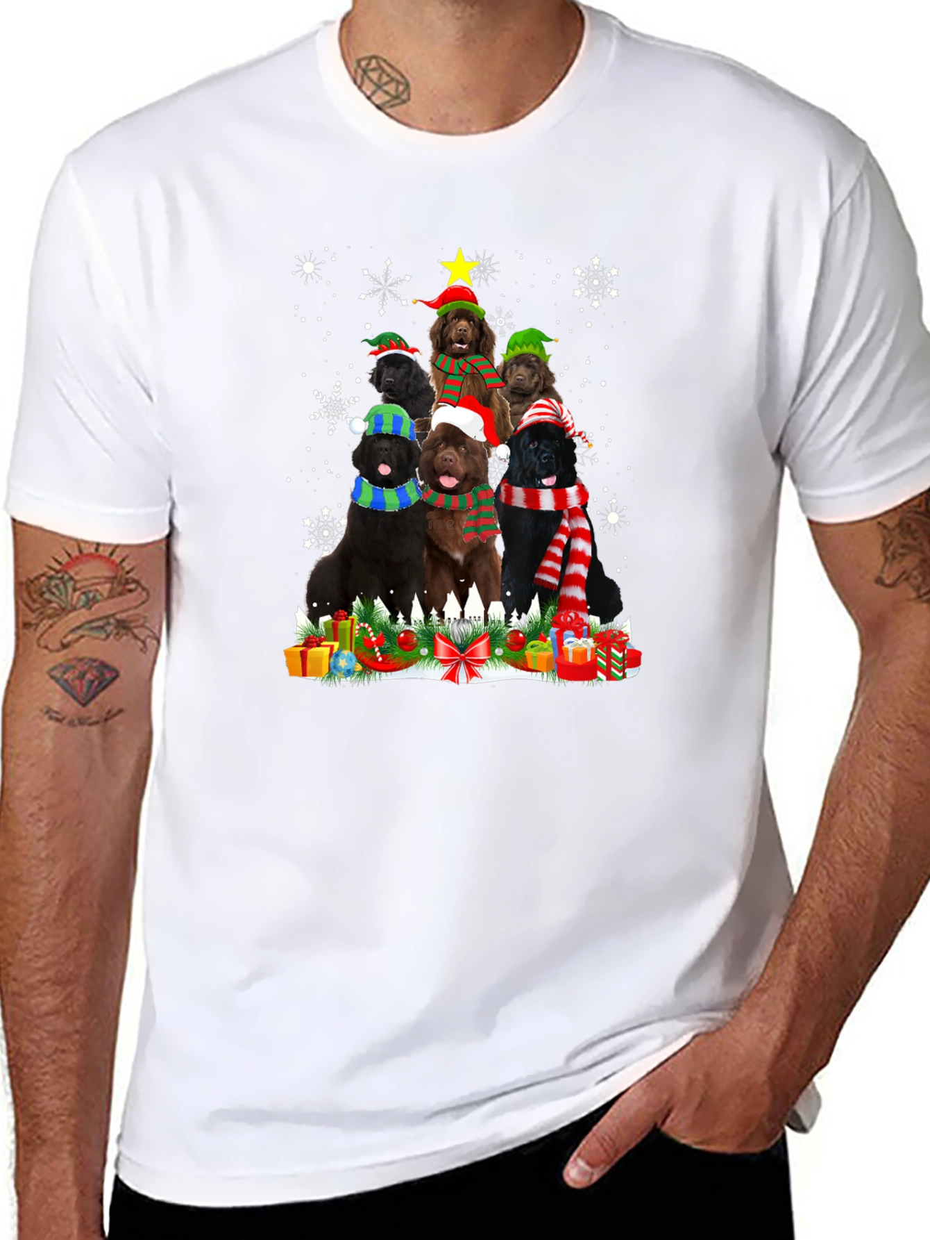 Festive Dog Breed Christmas Tree T-Shirt