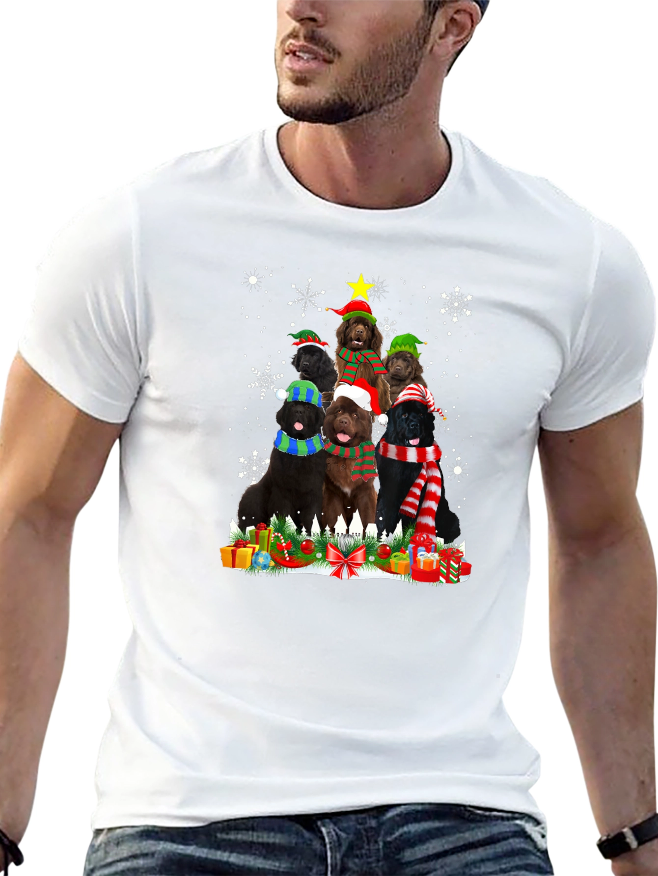 Festive Dog Breed Christmas Tree T-Shirt