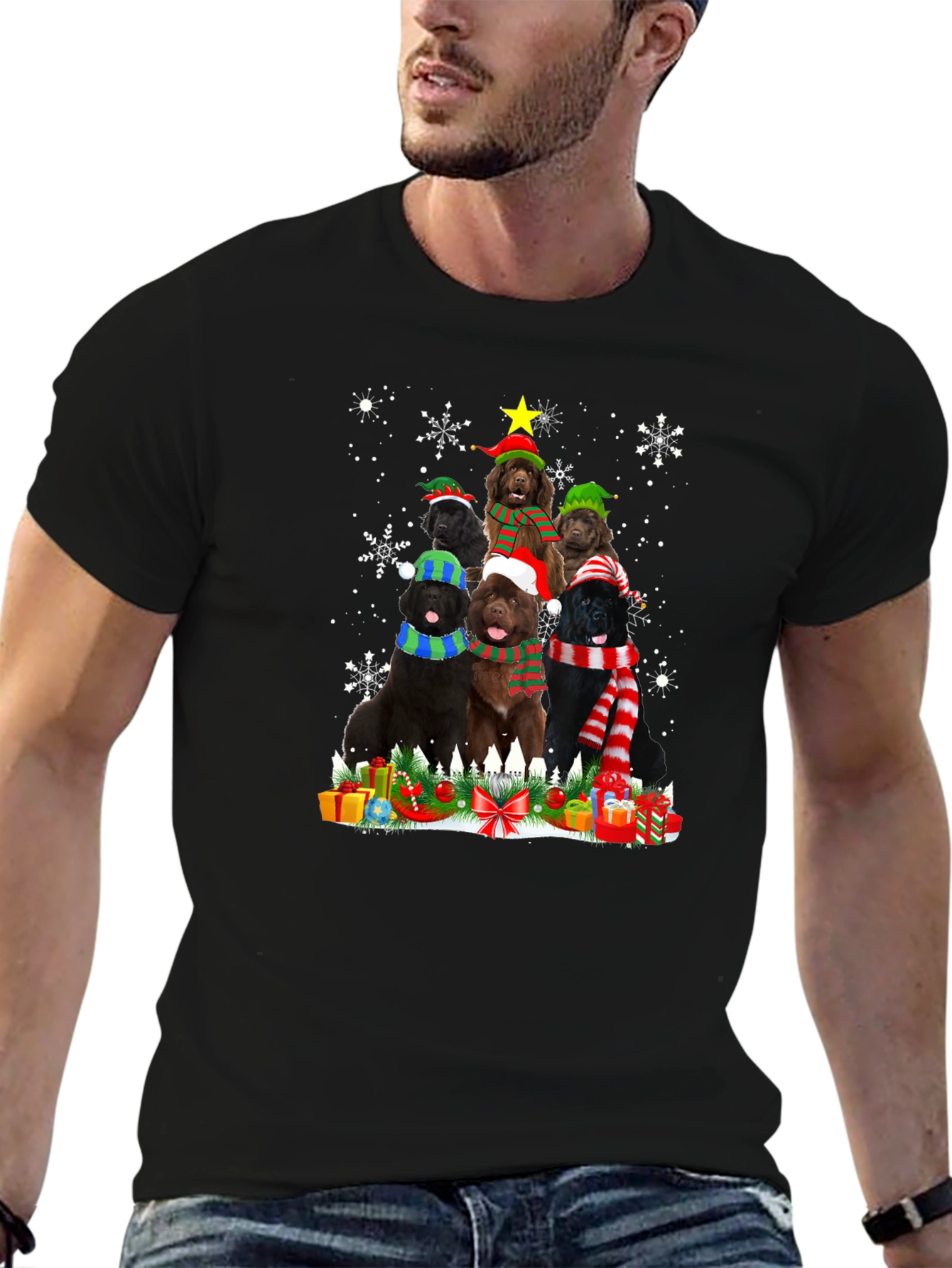Festive Dog Breed Christmas Tree T-Shirt