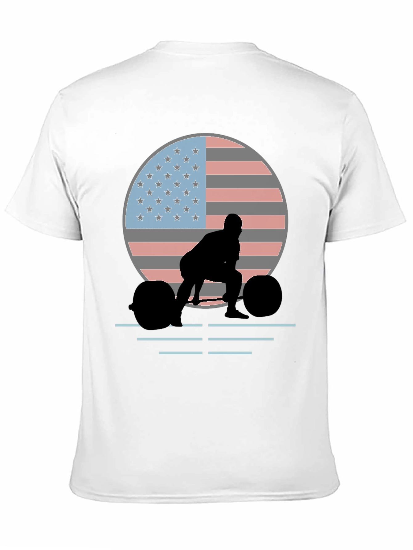 American Flag Weightlifter Graphic Tee