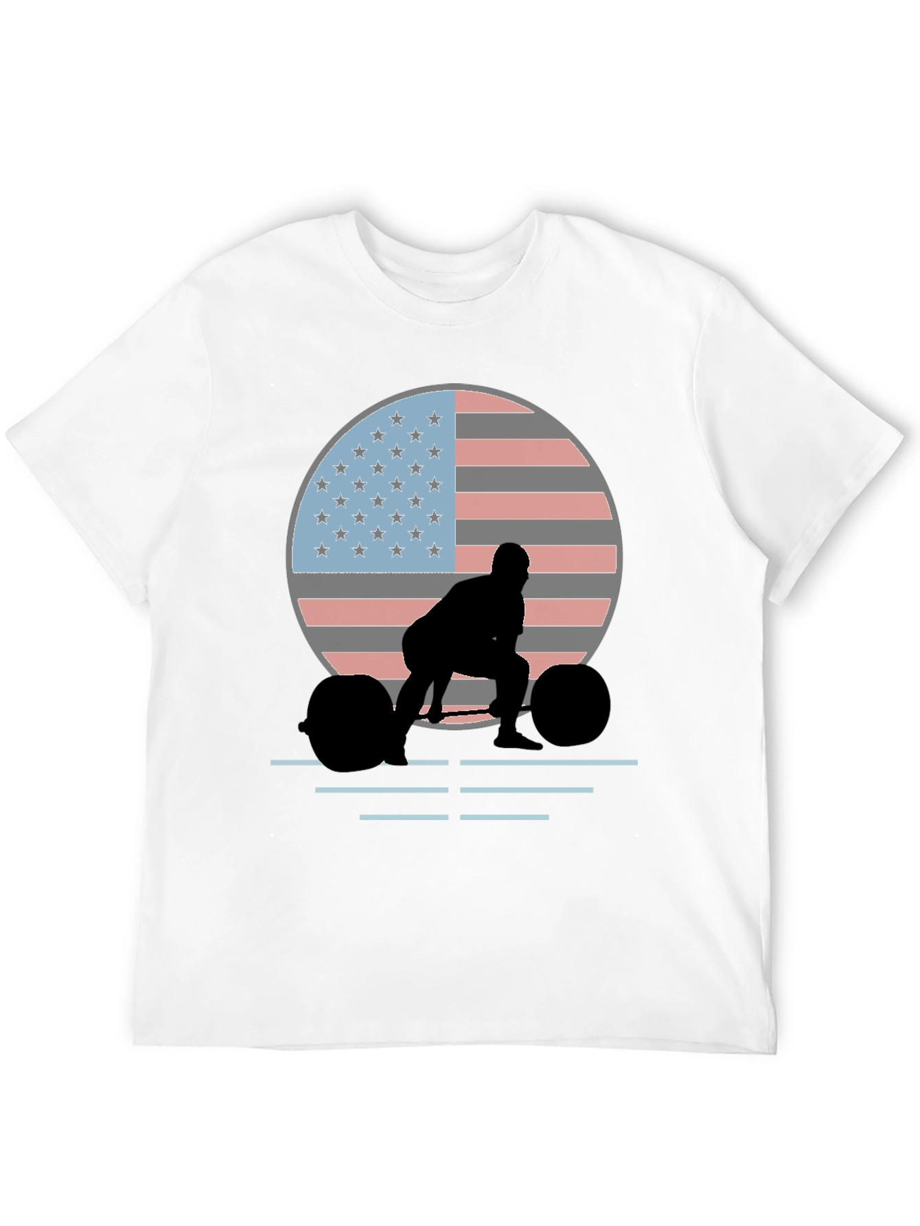American Flag Weightlifter Graphic Tee