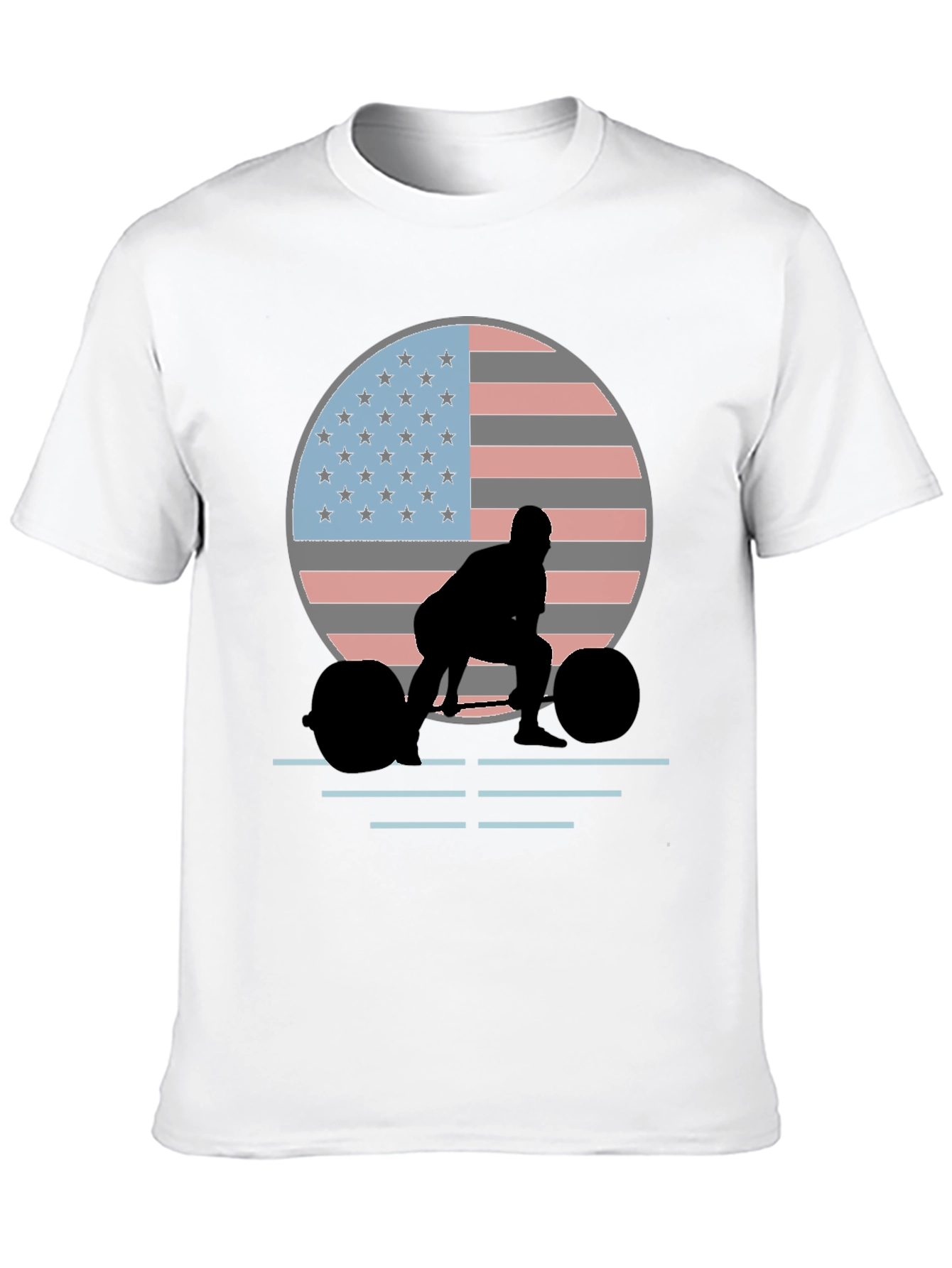 American Flag Weightlifter Graphic Tee