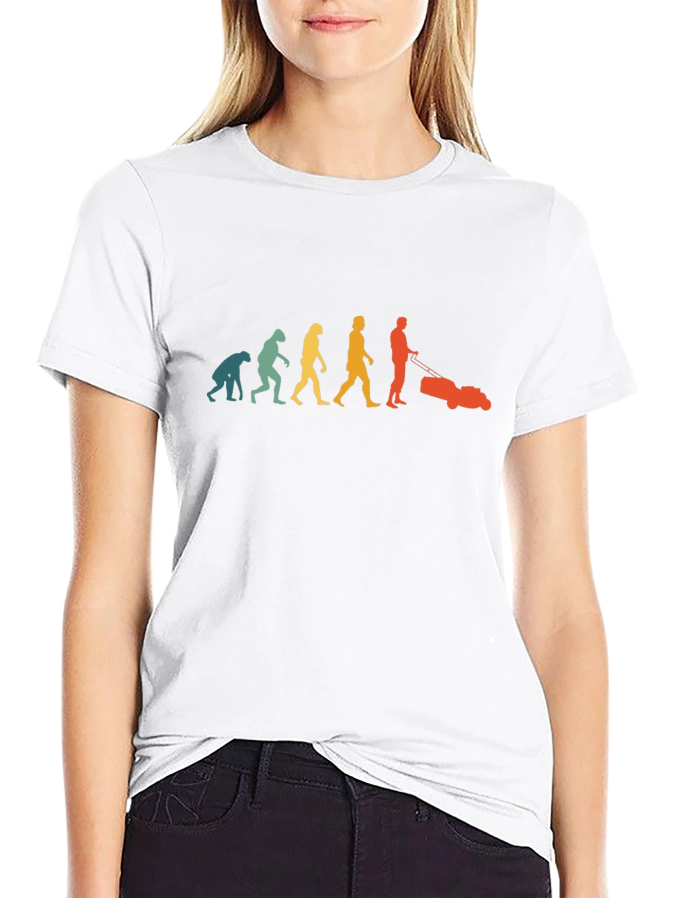 Evolution of Lawn Mowing T-Shirt