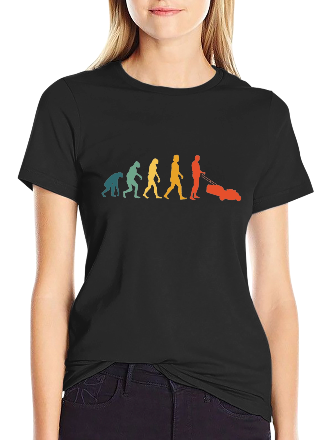 Evolution of Lawn Mowing T-Shirt