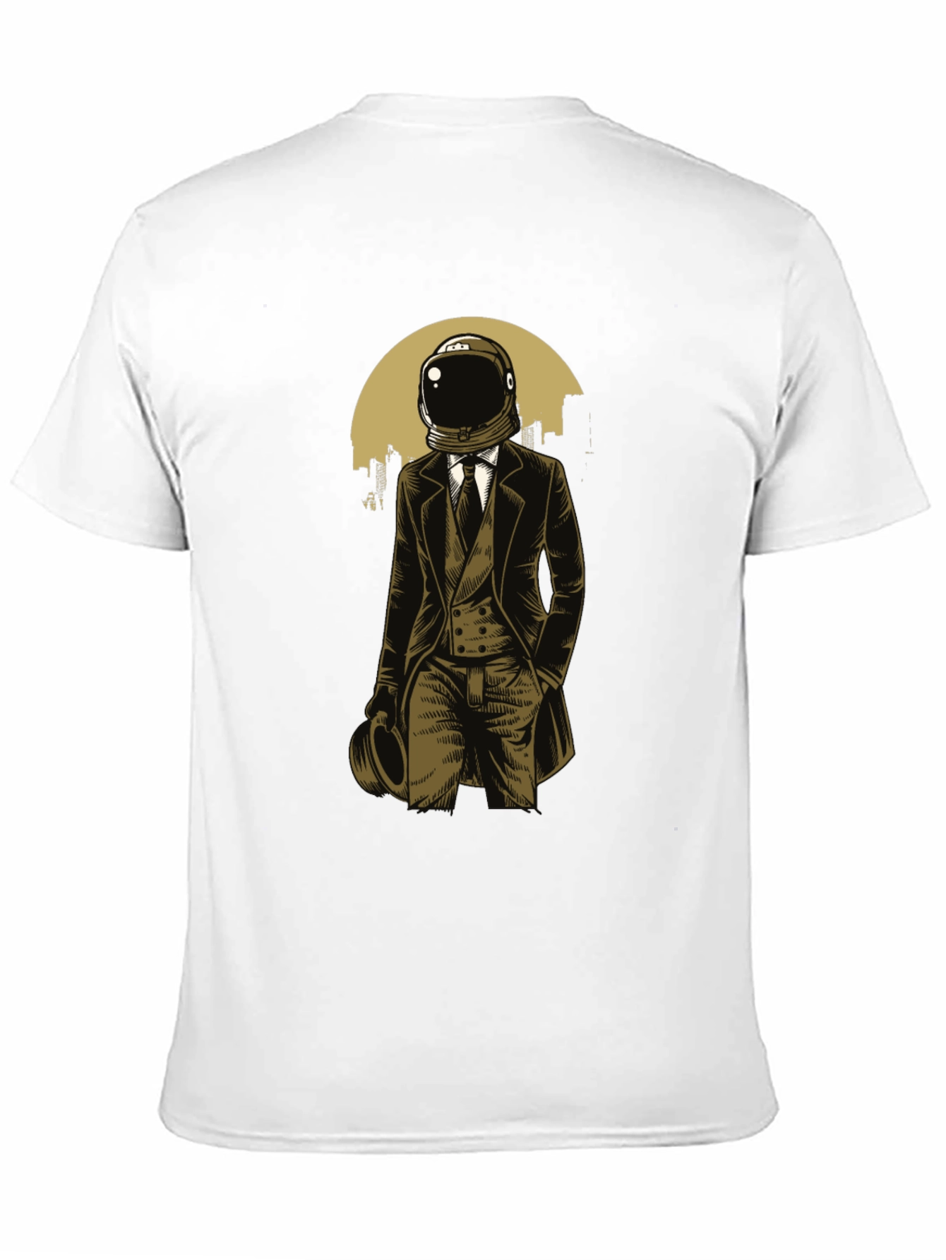 Astronaut Gentleman Graphic Tee - Black Cotton T-Shirt