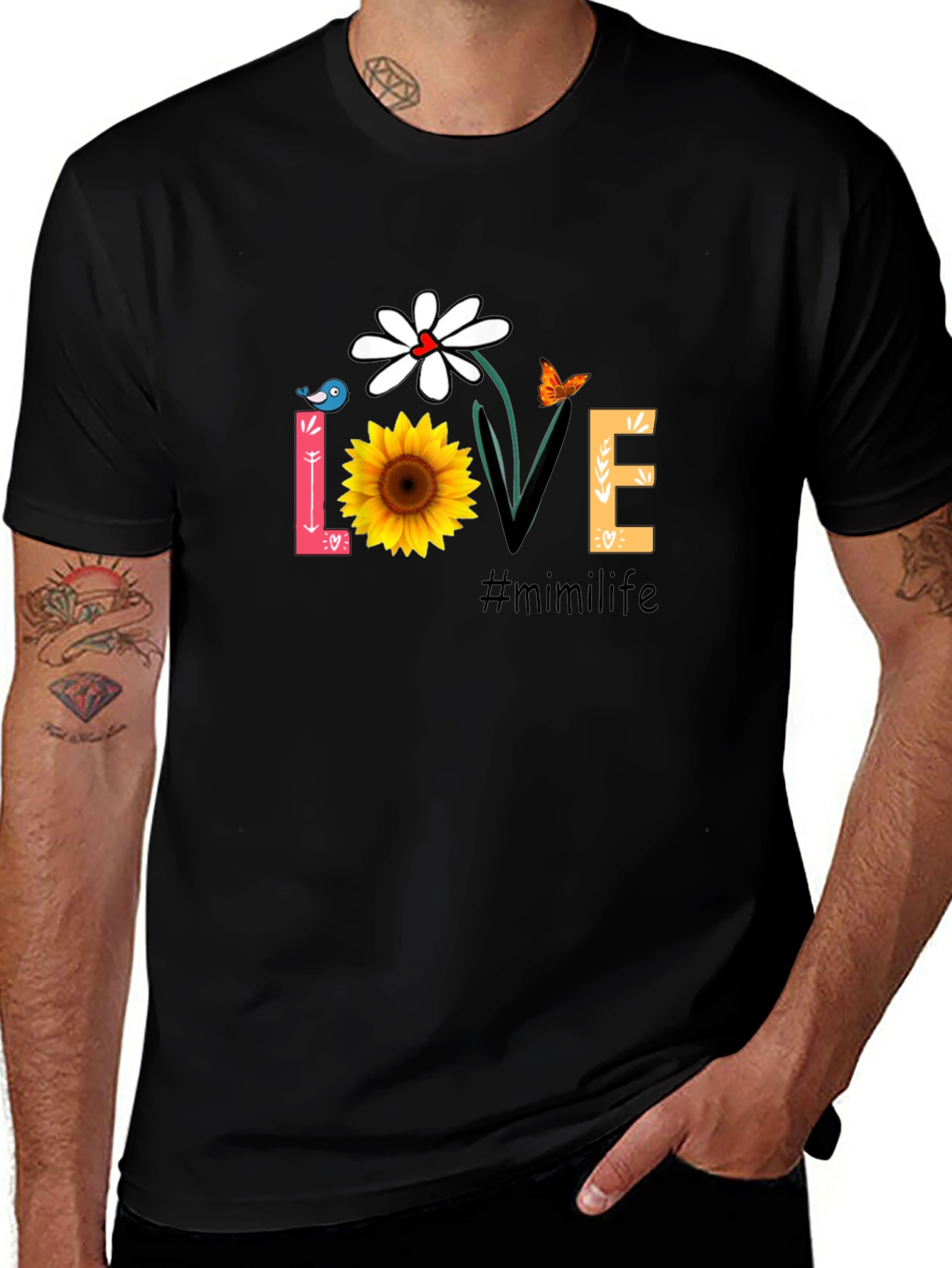 Love Mimi Life T-Shirt - Floral Design