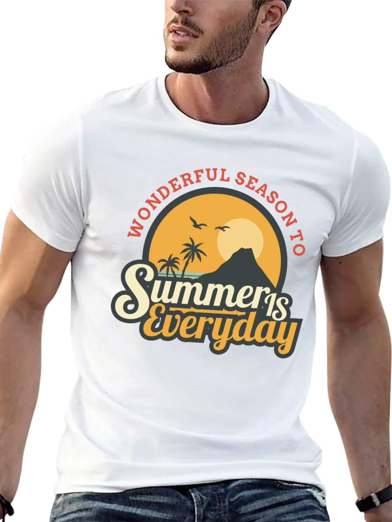 Summer Is Everyday T-Shirt - Black Graphic Tee