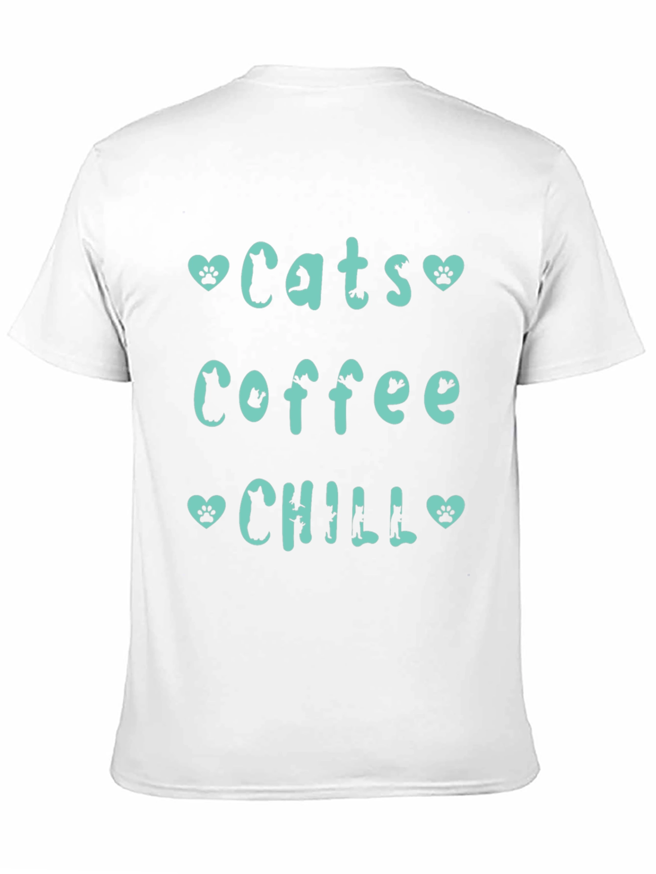 Cats Coffee Chill Tee - Relaxed Graphic T-Shirt