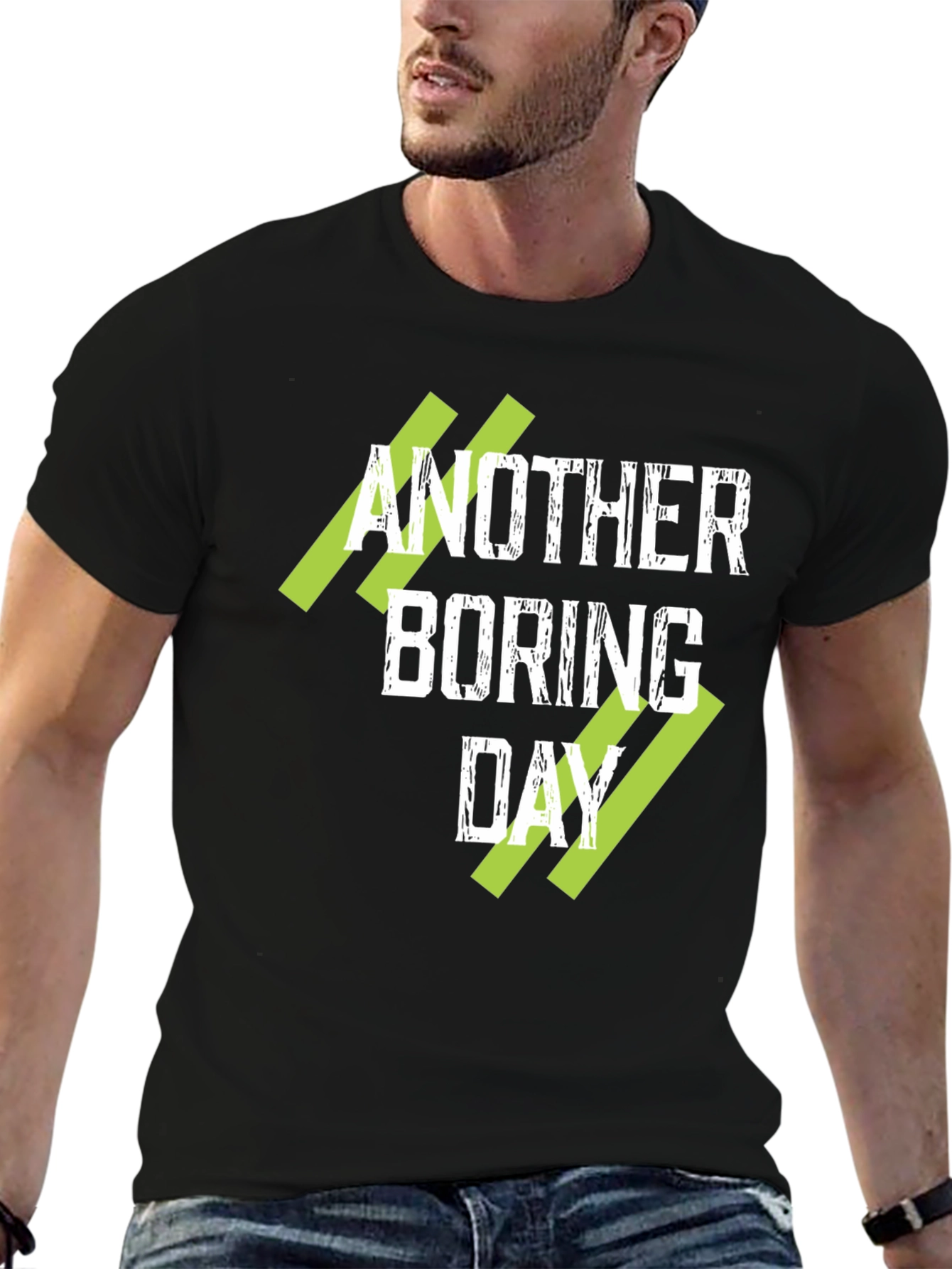 Another Boring Day Graphic T-Shirt - Black