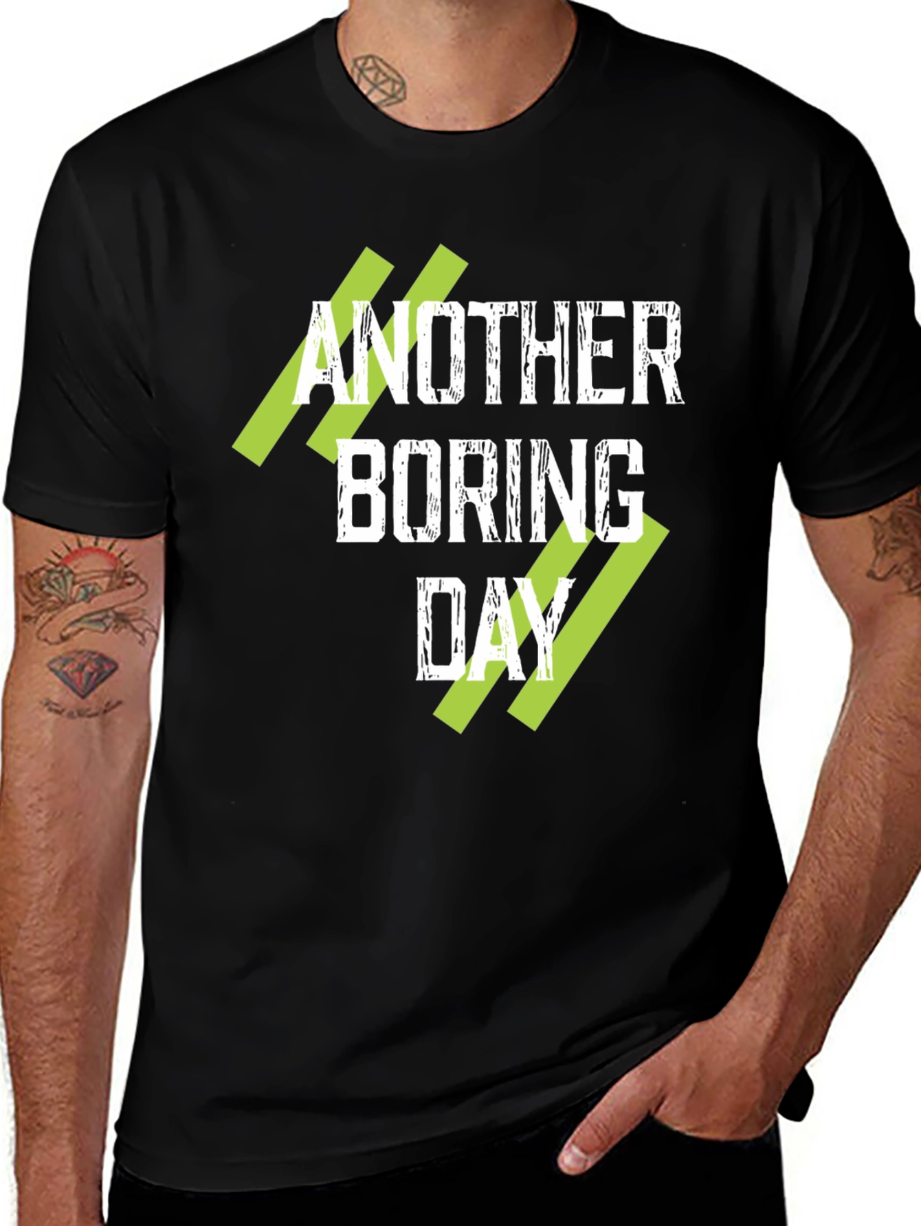 Another Boring Day Graphic T-Shirt - Black