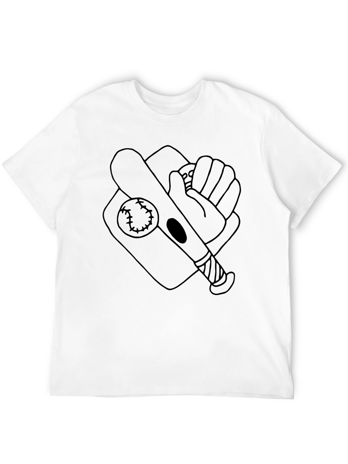 Baseball Graphic Black T-Shirt