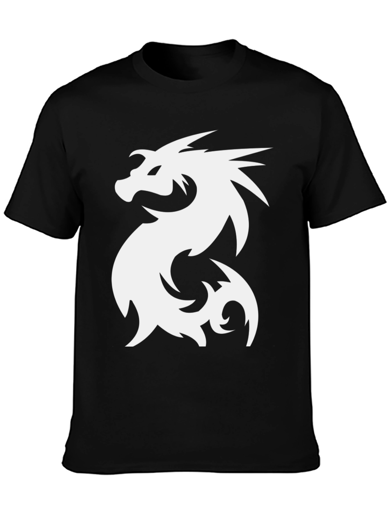 Dragon Graphic Tee - Black Cotton T-Shirt