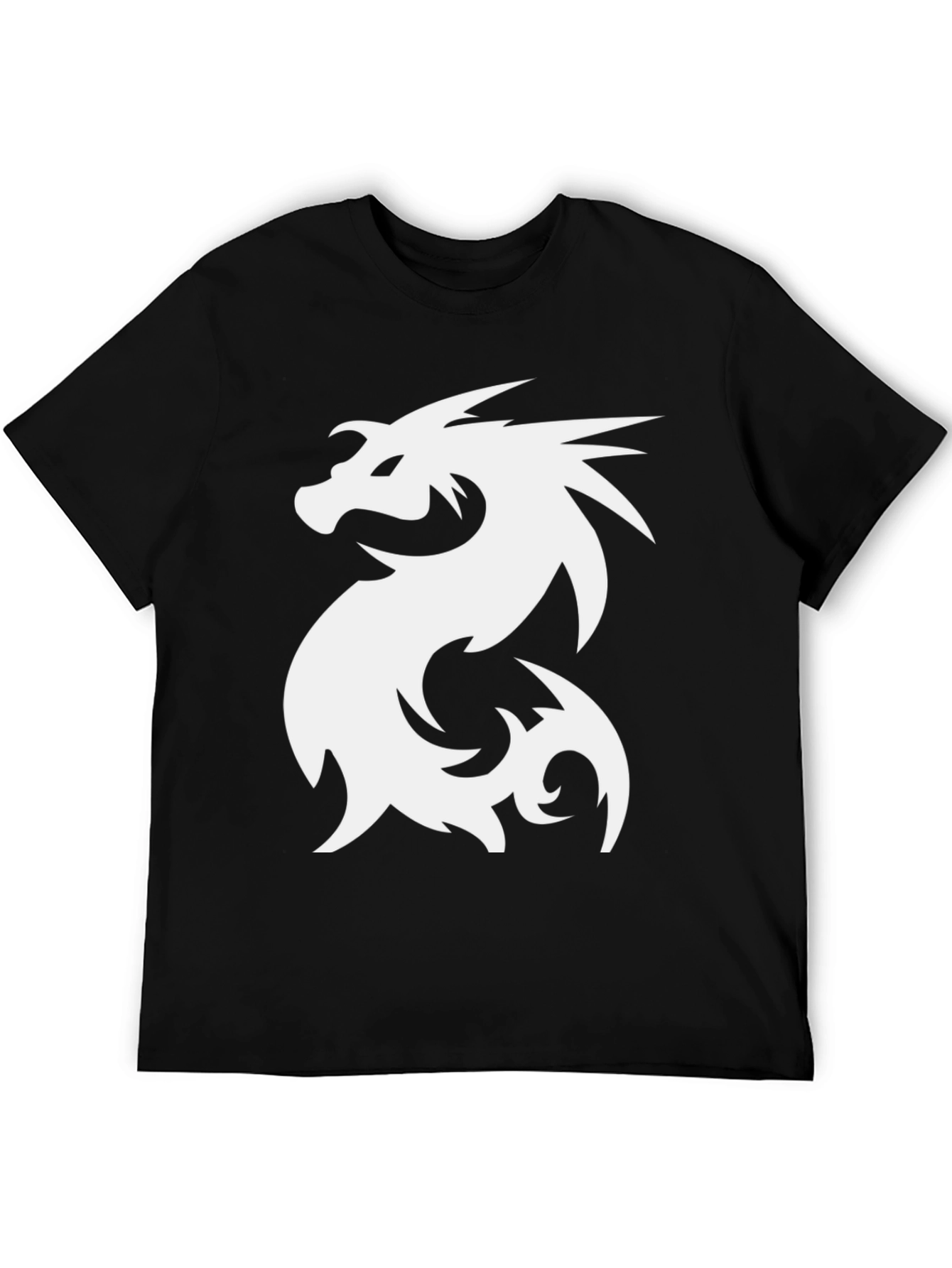 Dragon Graphic Tee - Black Cotton T-Shirt