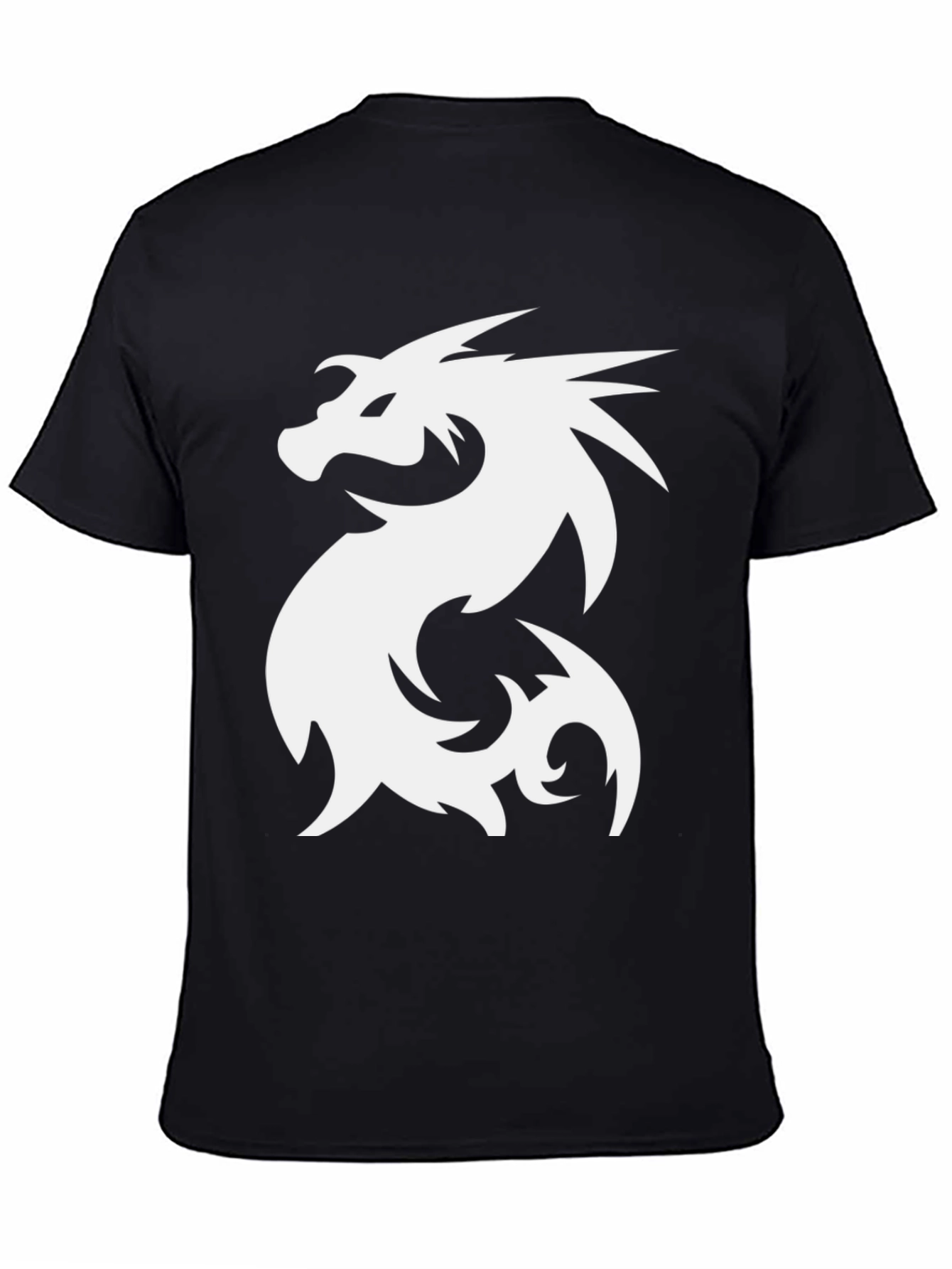 Dragon Graphic Tee - Black Cotton T-Shirt